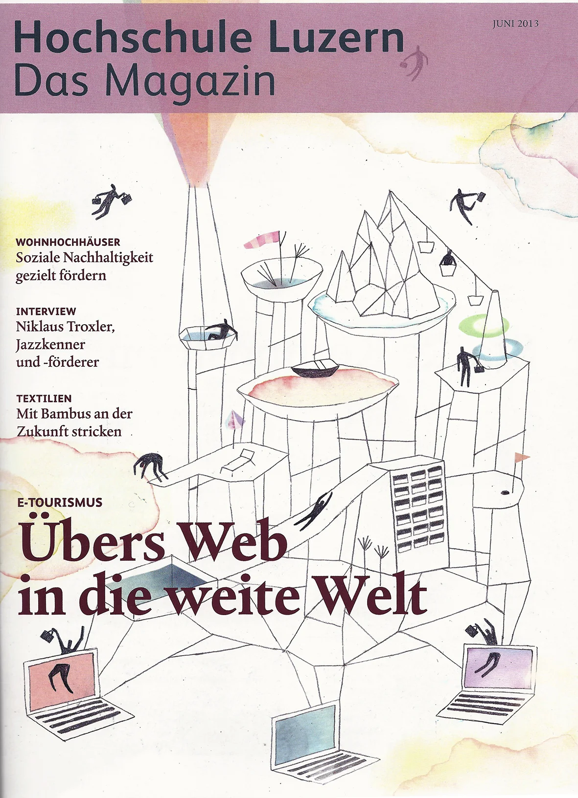 Titelbild Juni-Ausgabe Magazin der Hochschule Luzern.