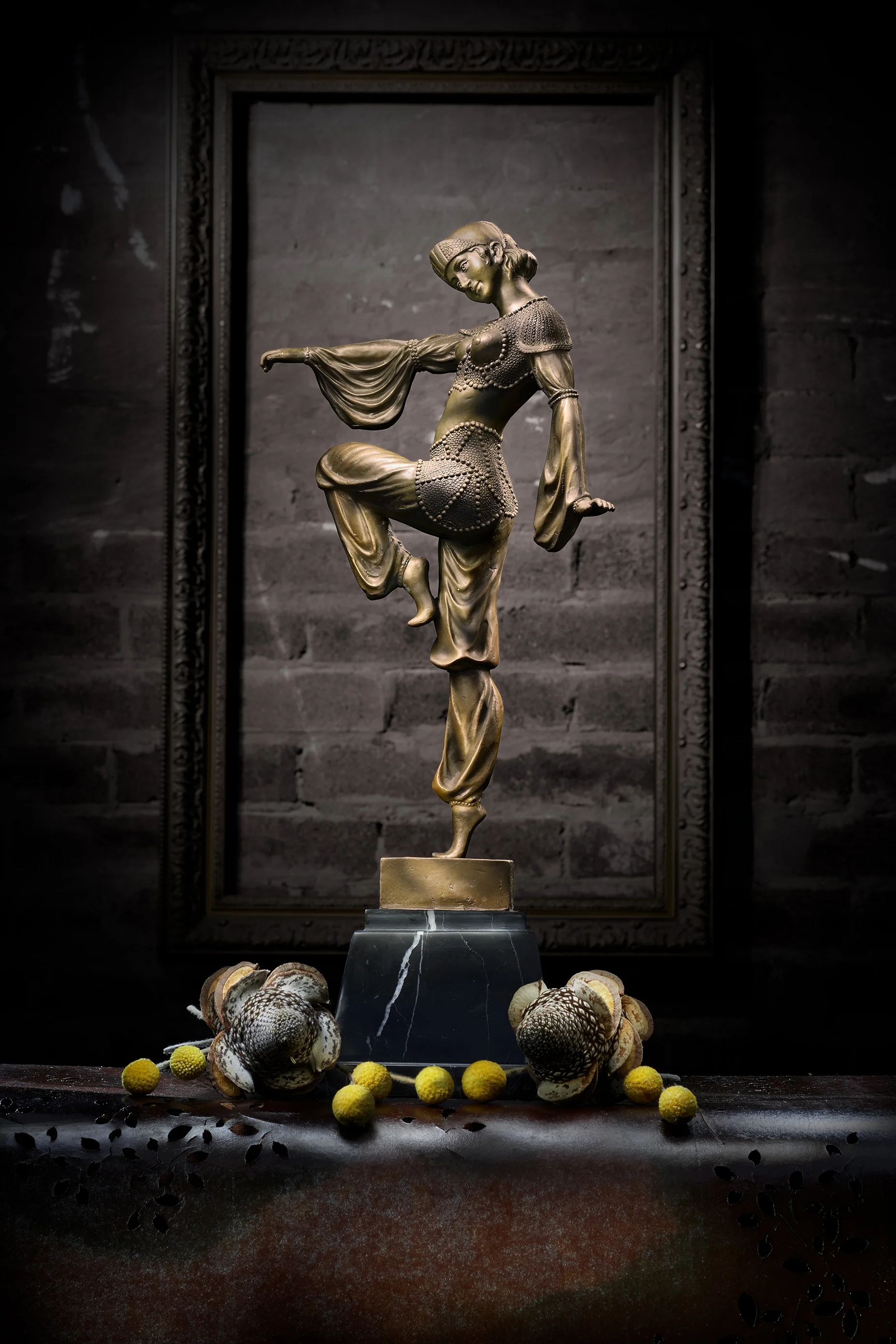 A fluid moment captured in bronze