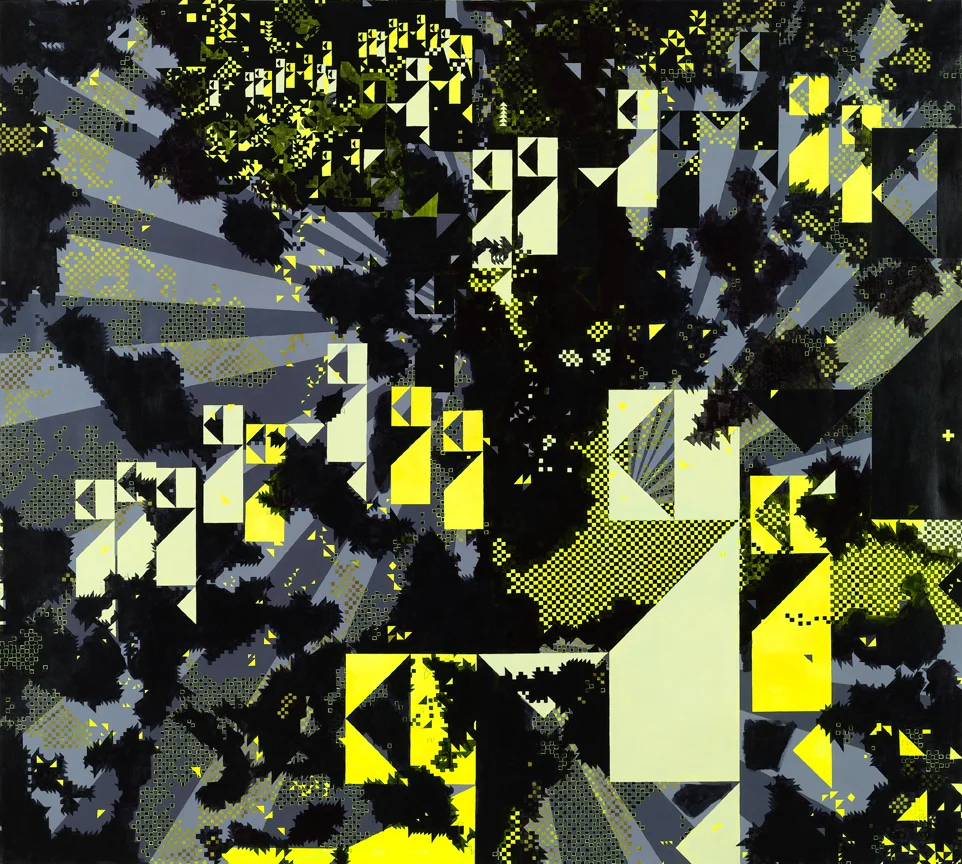 Olli Olli Oxen Free, 2009 - 2011 Acrylic and gouache on paper 53,5 x 59,4 inches (136 x 151 cm)