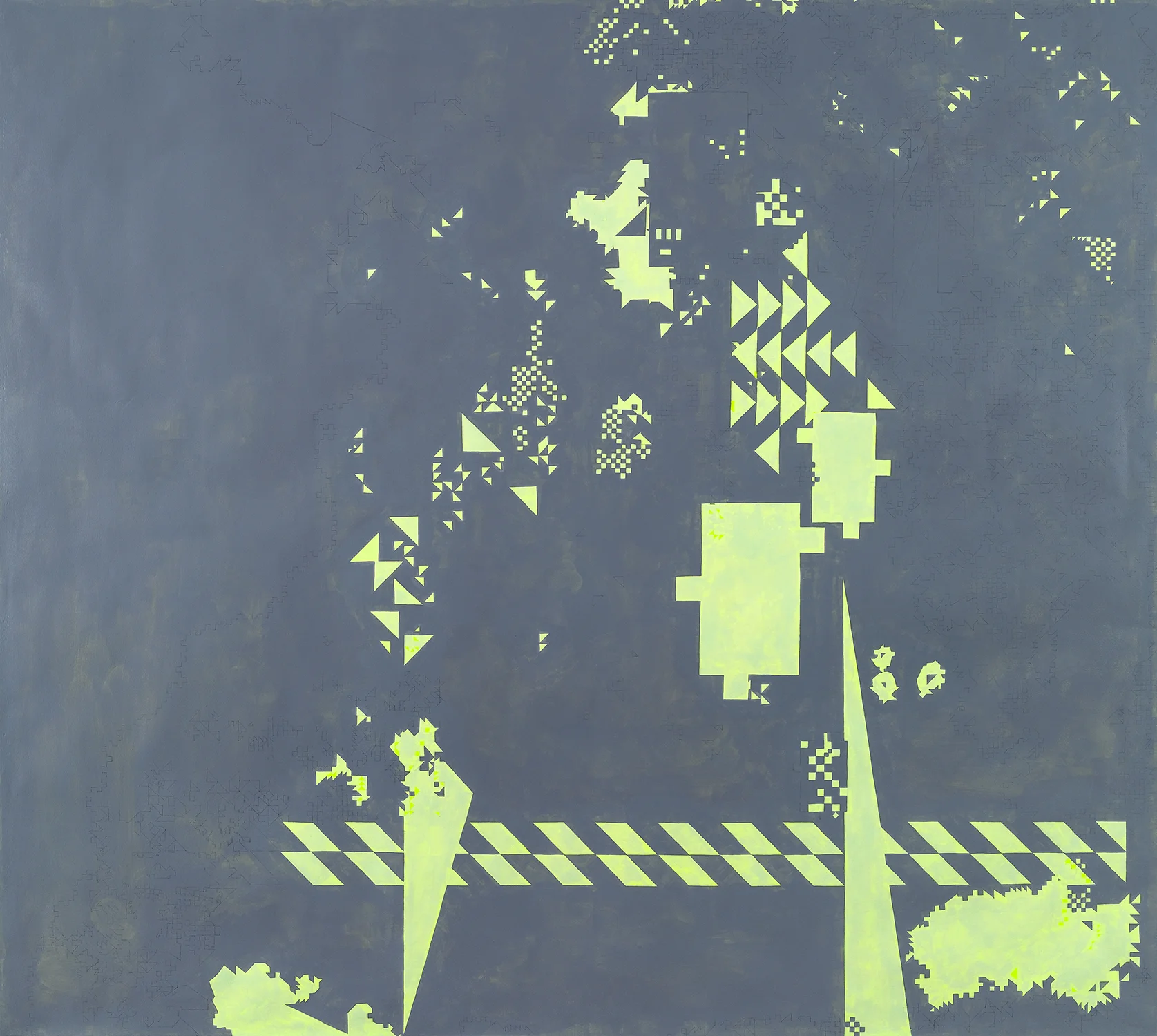 In Hiding, 2009 - 2011 Acrylic and gouache on paper 136 x 151 cm (53.5 x 59.4 inches)