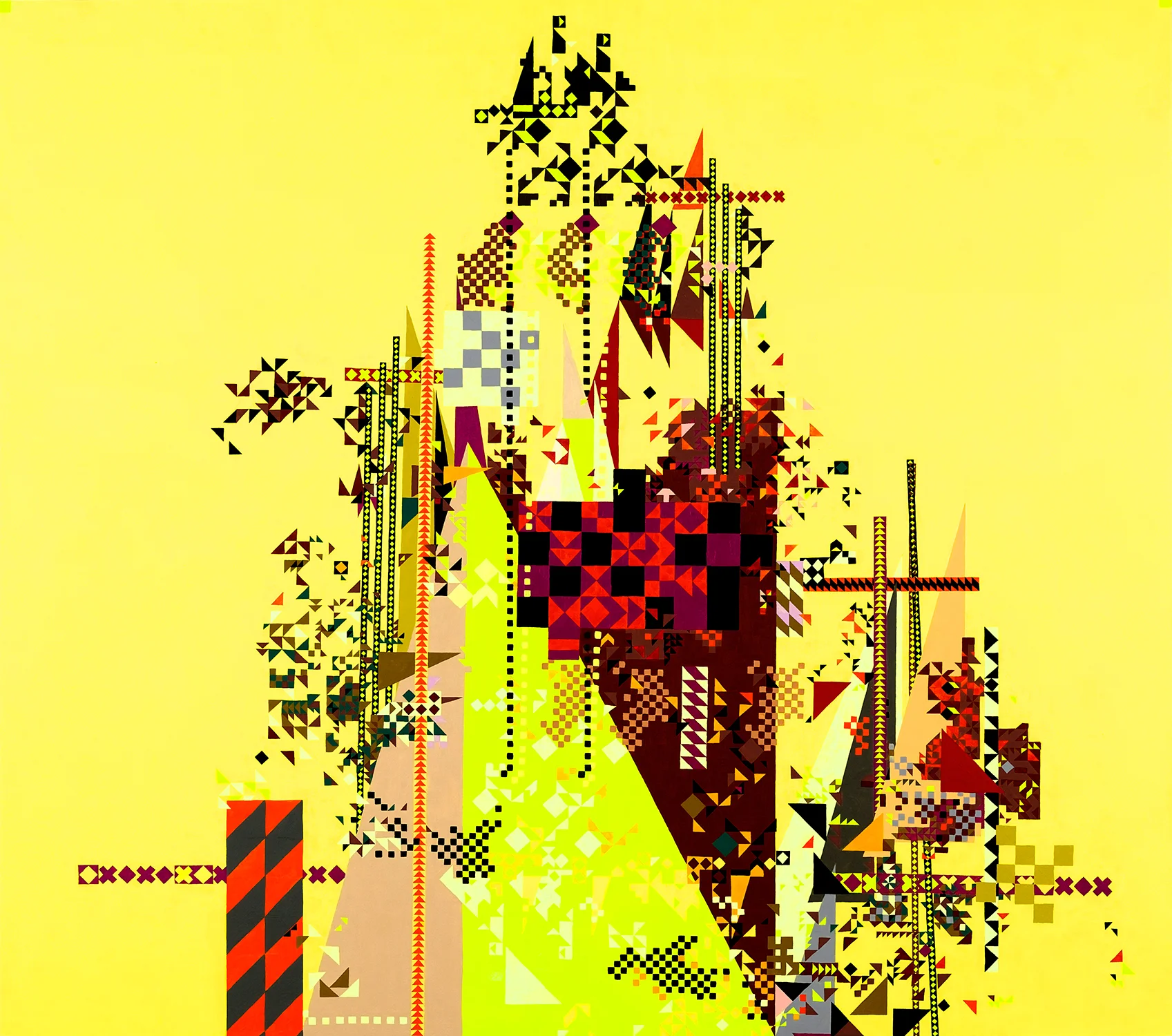 Play It As It Lays #3, 2009 Acrylic and gouache on wood 103 x 116.5 cm (40.5 x 46 inches)