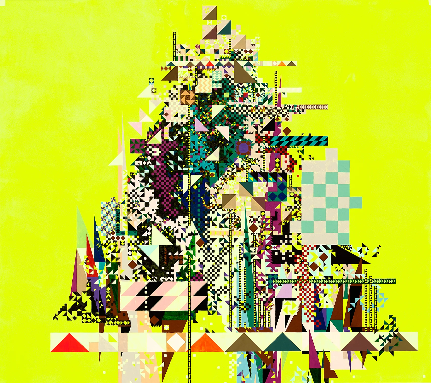 Play It As It Lays, 2008 Acrylic and gouache on wood 103 x 116.5 cm (40.5 x 46 inches)