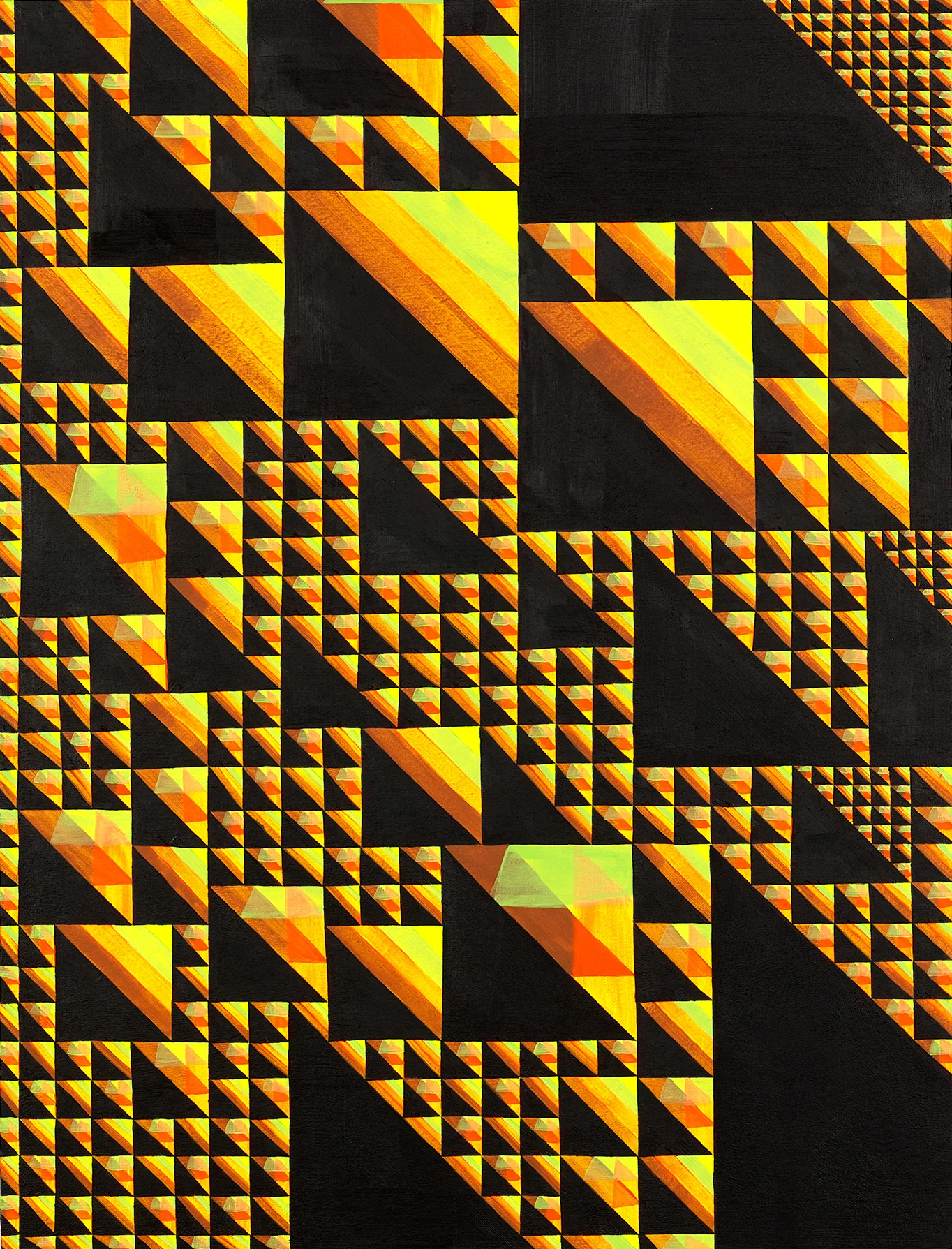 Echo Streak #2, 2008 Acrylic on wood 48.5 x 37 cm (19 x 14.5 inches)