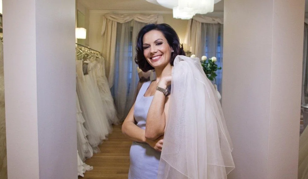 Alessandra Rinaudo durante le riprese del programma.