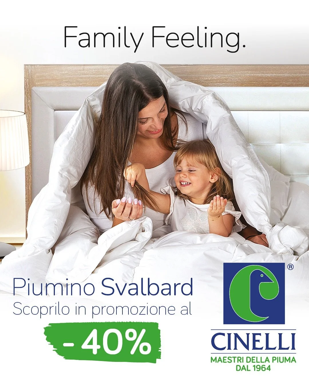 ❄️ SCONTO -40% sui piumini CINELLI SVALBARD 2025 ❄️
100% piumino siberiano, qualit&agrave; artigianale e comfort impareggiabile.
Disponibili nei modelli Winter, Spring e 4Seasons, in tutte le misure: matrimoniale, piazza e mezzo, singolo.

✨ Prezzi a