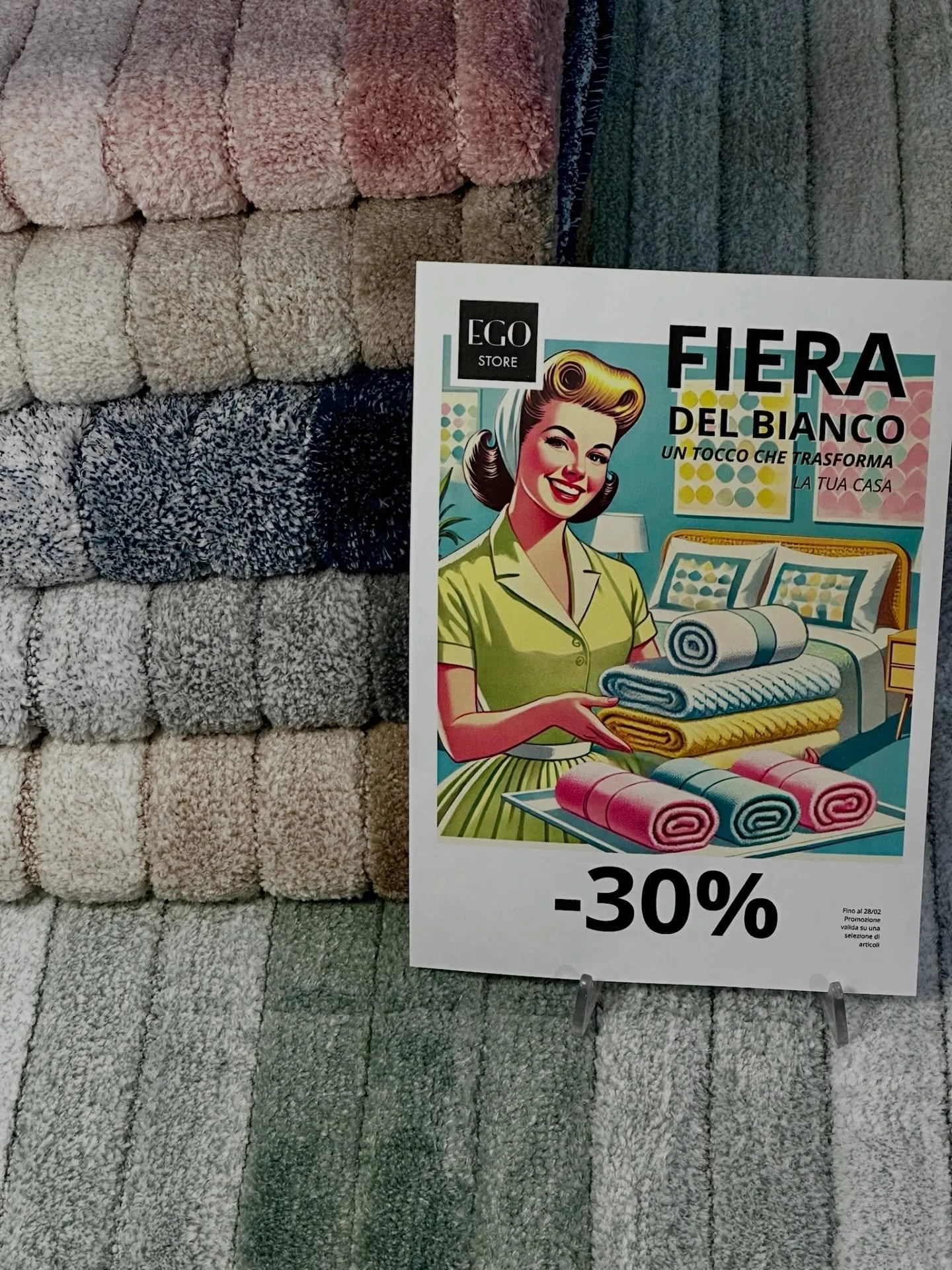 SCONTI FINO AL -40% 🤍 Febbraio &egrave; il mese della Fiera del Bianco 🤍

Lenzuola, piumini, spugne e tessili per la casa tornano protagonisti, con sconti esclusivi sulla biancheria per la casa.

&Egrave; il momento ideale per cambiare, scegliere m