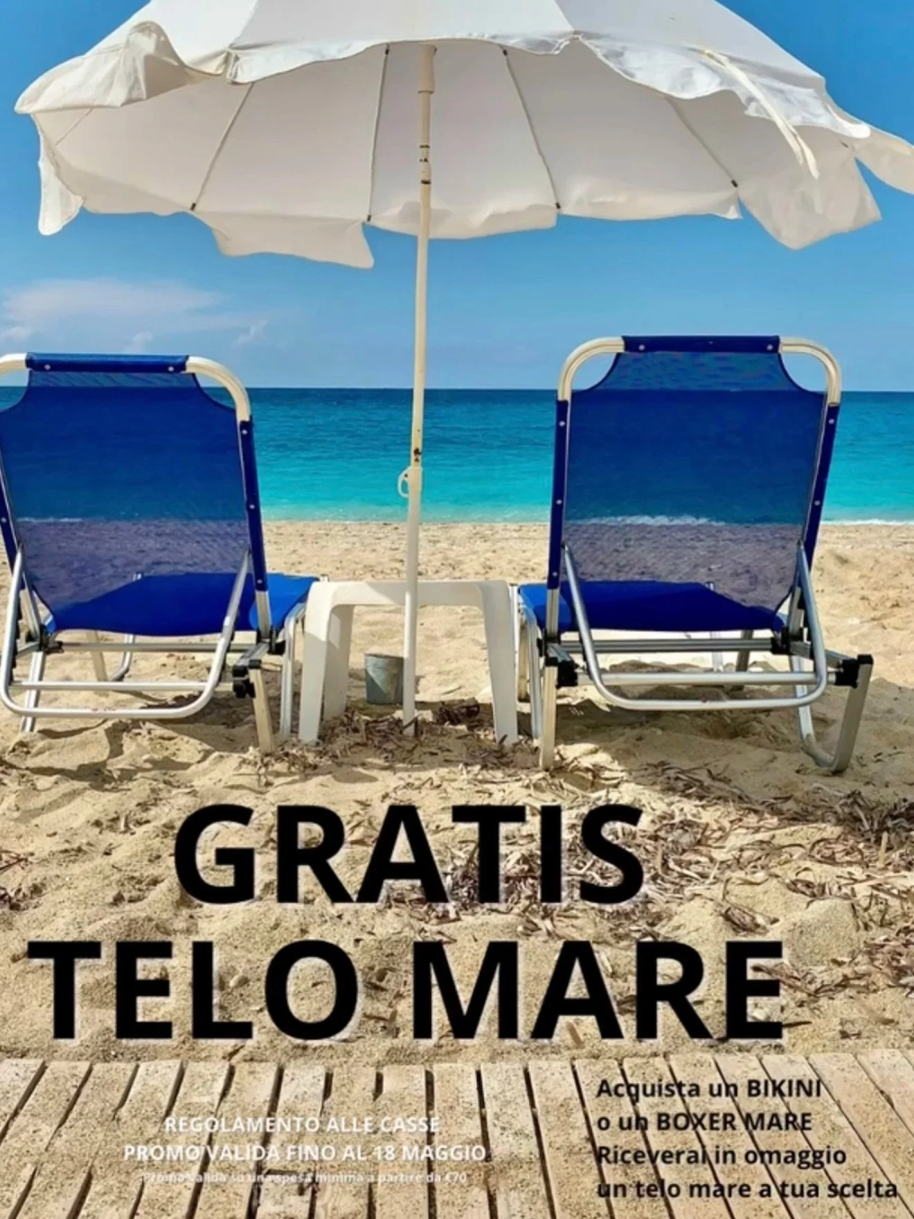 Hello Summer &egrave; iniziata ☀️ 

Dal 1&deg; al 18 maggio, con l&rsquo;acquisto di un bikini o di un boxer mare, ricevi in OMAGGIO un telo mare.
(Regolamento in cassa)

In store ti aspetta un reparto beachwear tra i pi&ugrave; completi in Liguria: 