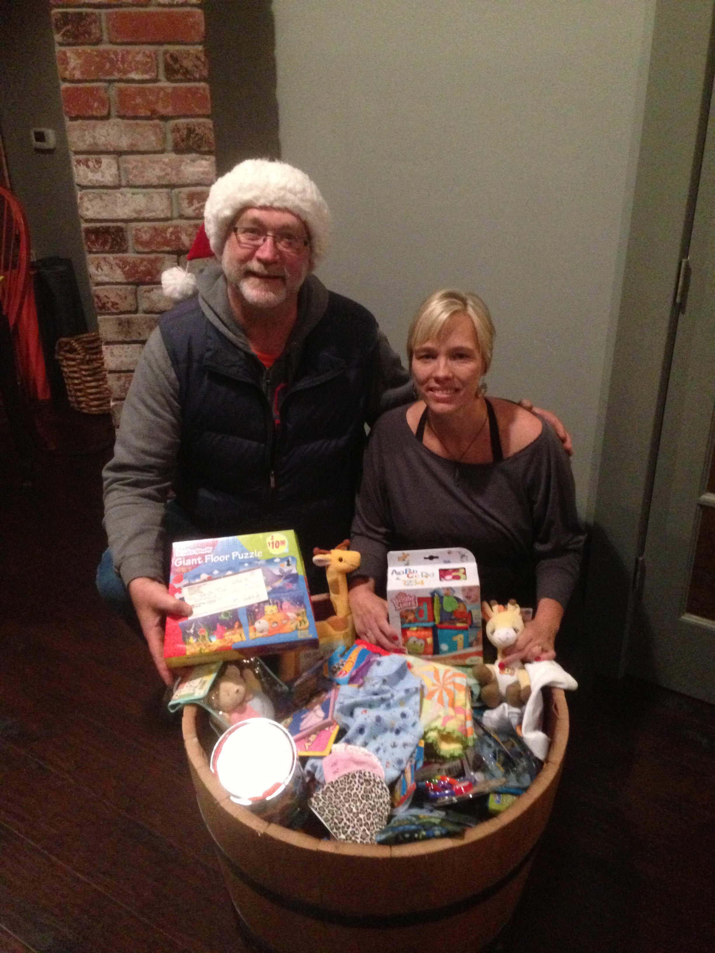 Santa Tim (left) and Michaela Codding (Right)