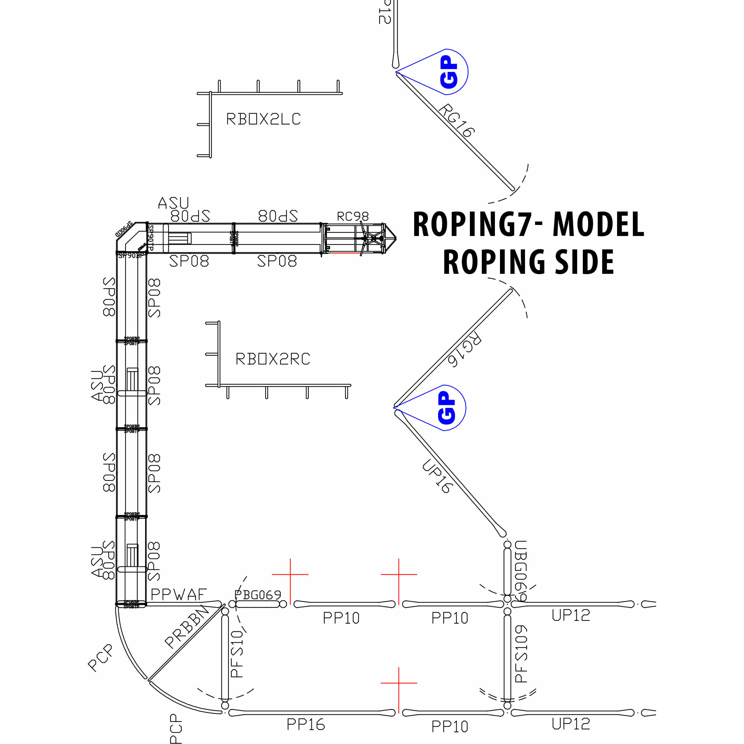 150' x 250' Roping Arena w/6' Return Alley
