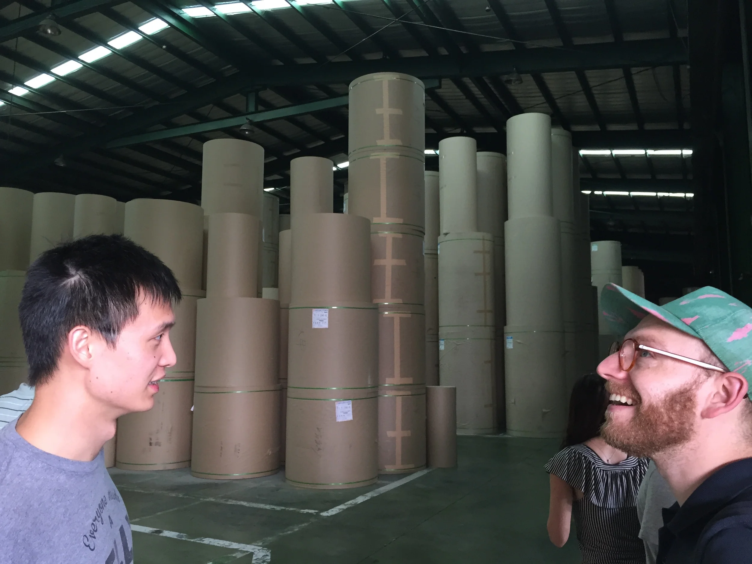 Each one of these rolls weighs between 1000 and 2000 lbs.