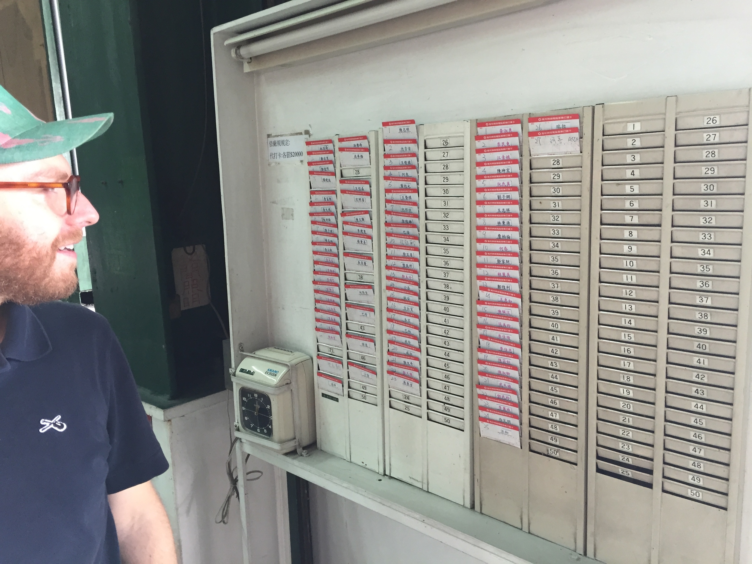 Jacob + the time clock.