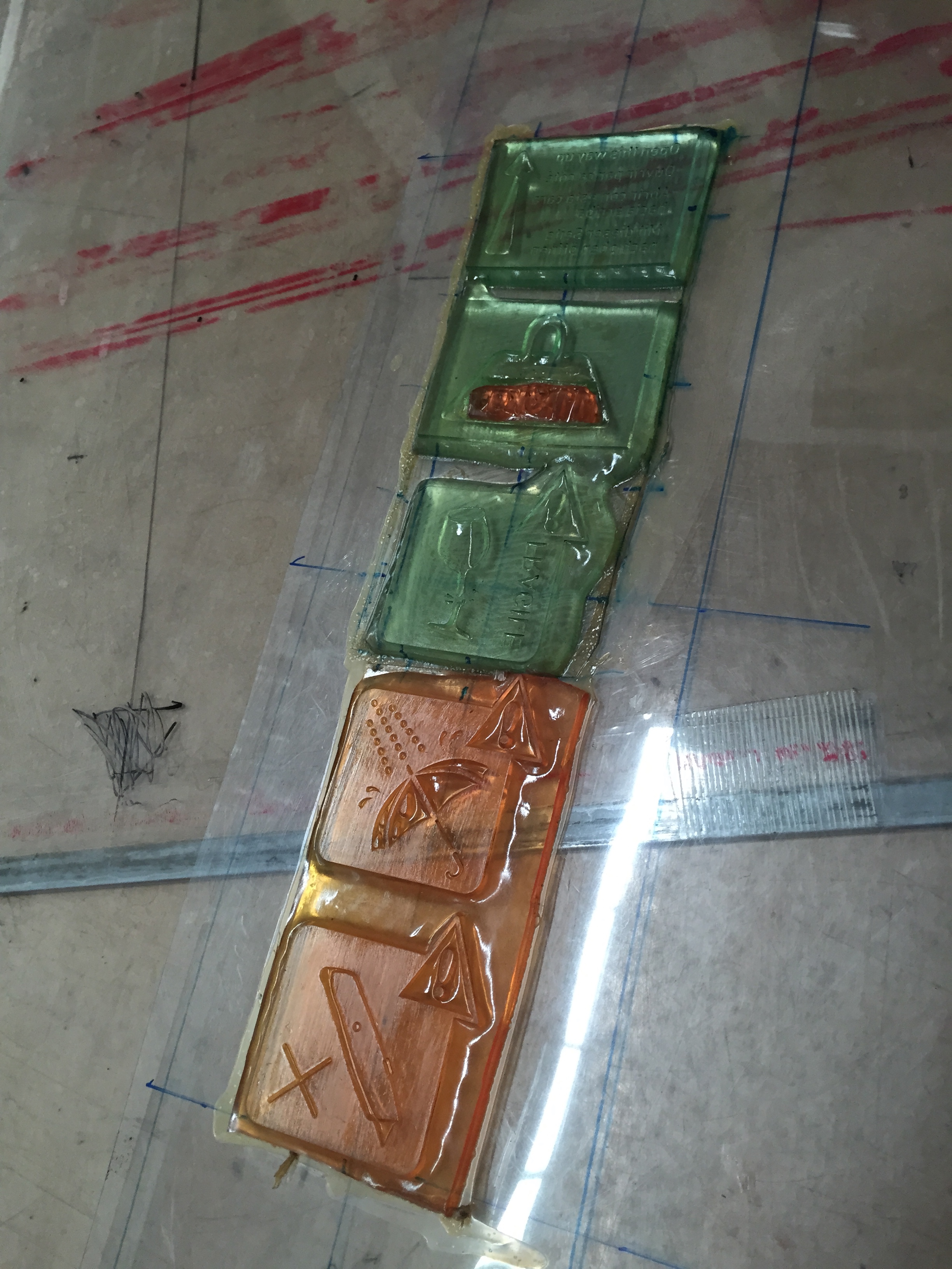 Some rubber stamps around the shop.