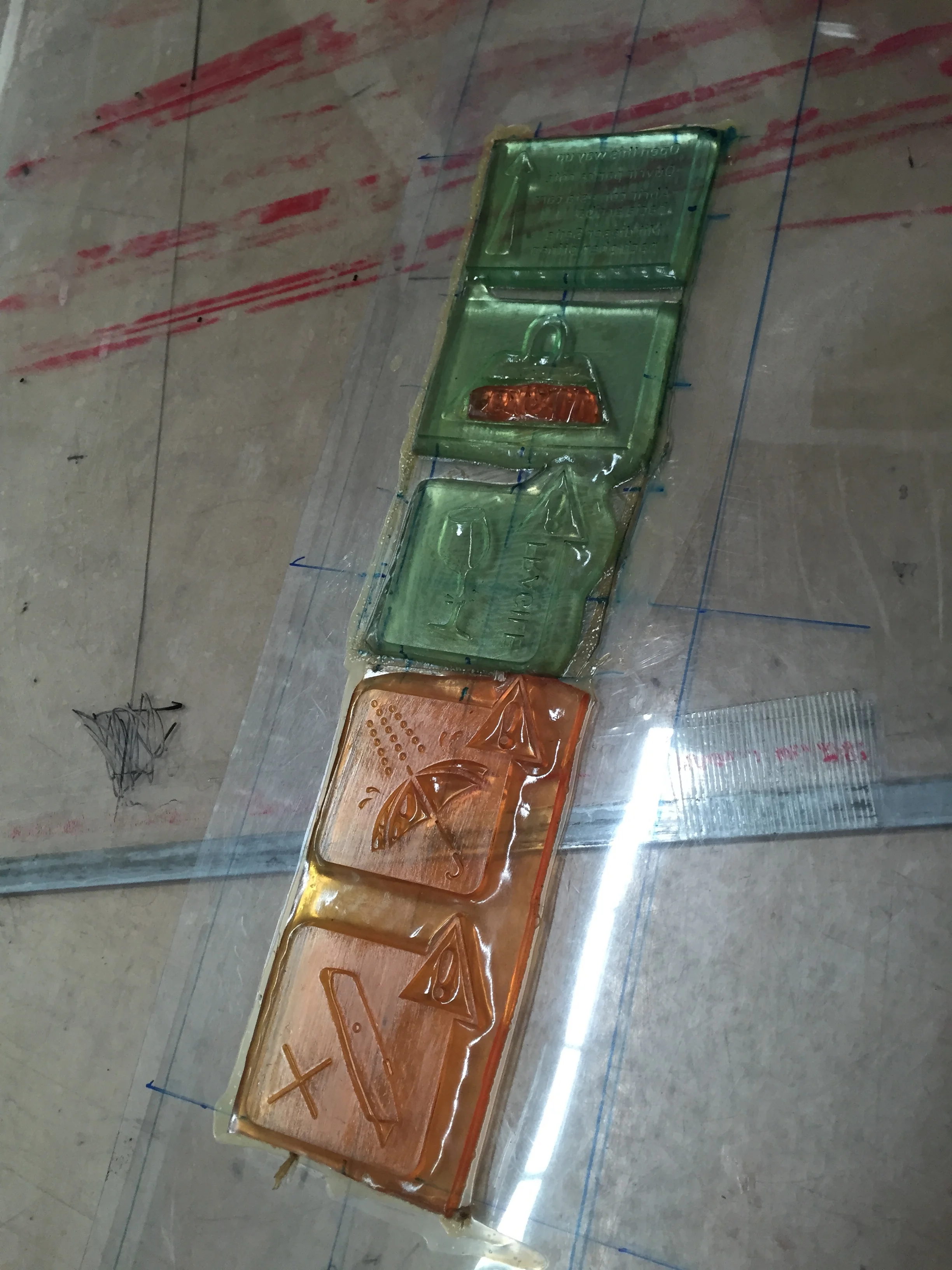 Some rubber stamps around the shop.