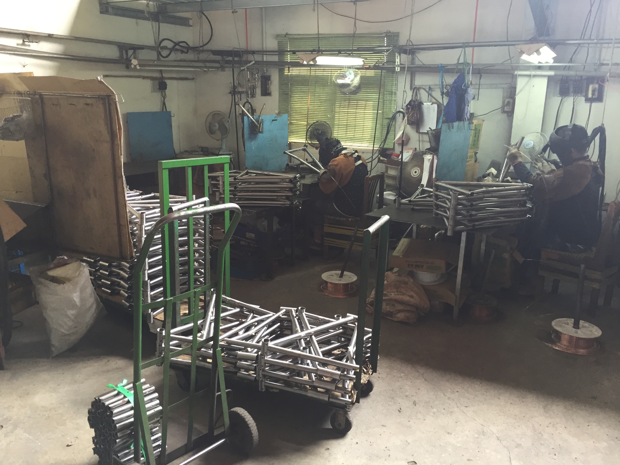 There were three or four frame welding stations in this area.