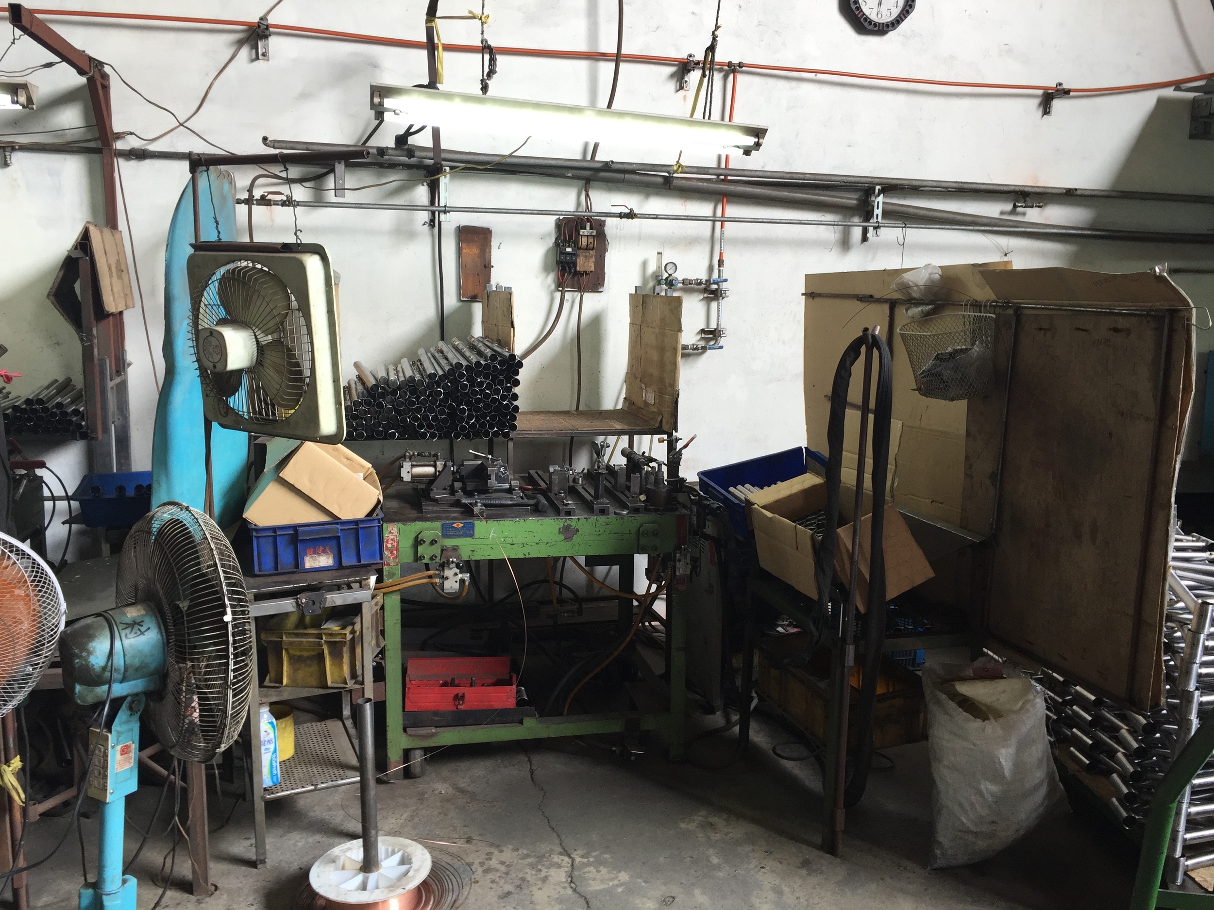 A tacking/welding station.