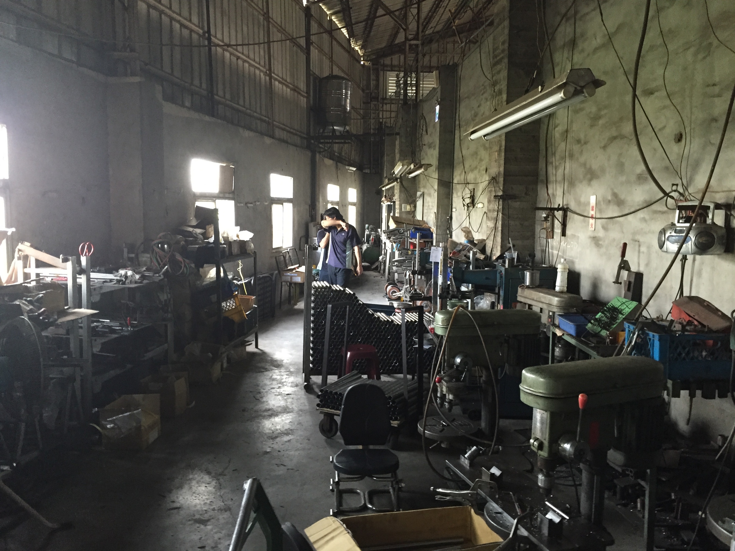The machining side of the shop. There were at least a dozen dedicated setups here, for cutting, slotting, and otherwise modifying frame tubes.
