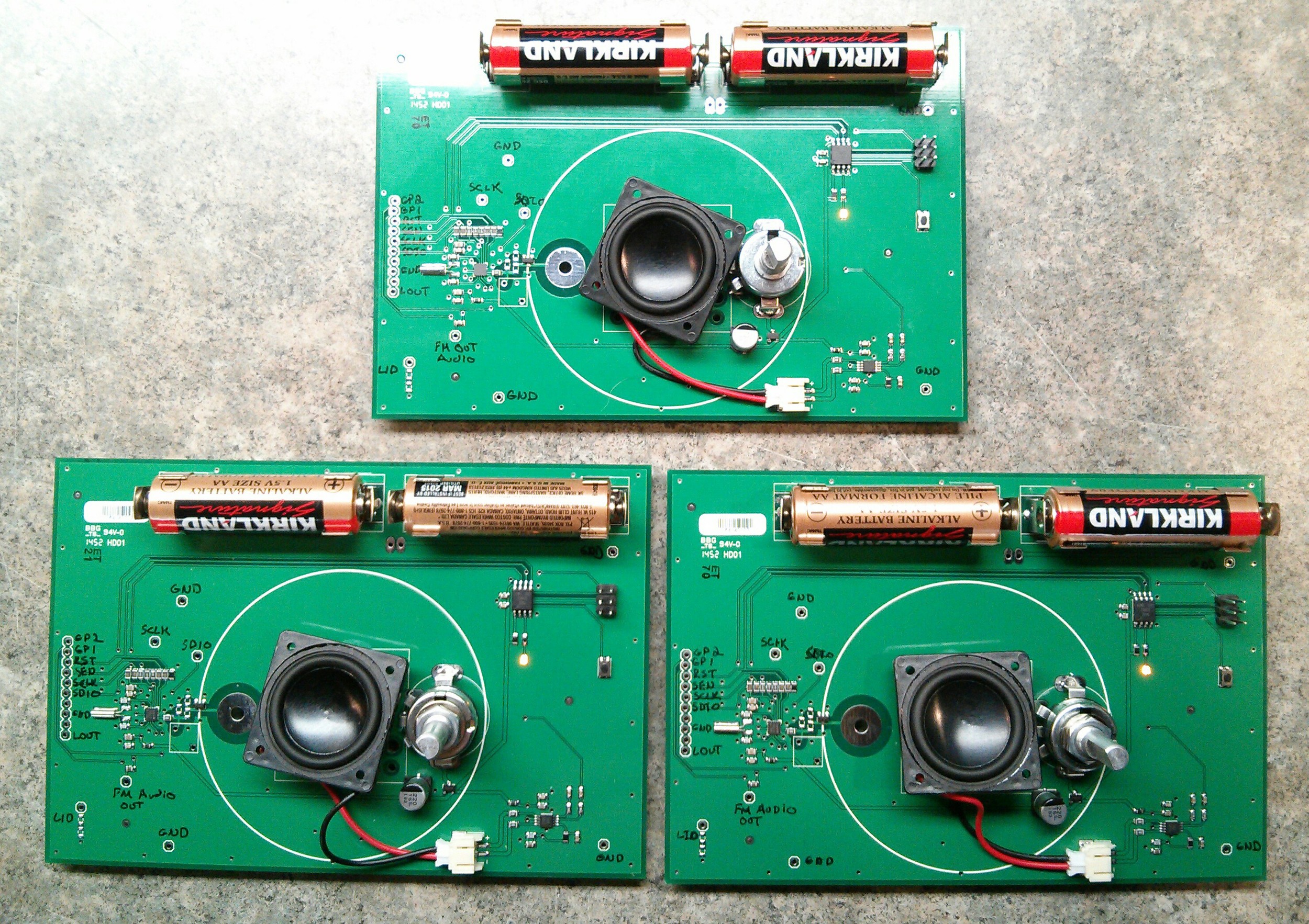Andy got right at testing the boards for basic functionality. 