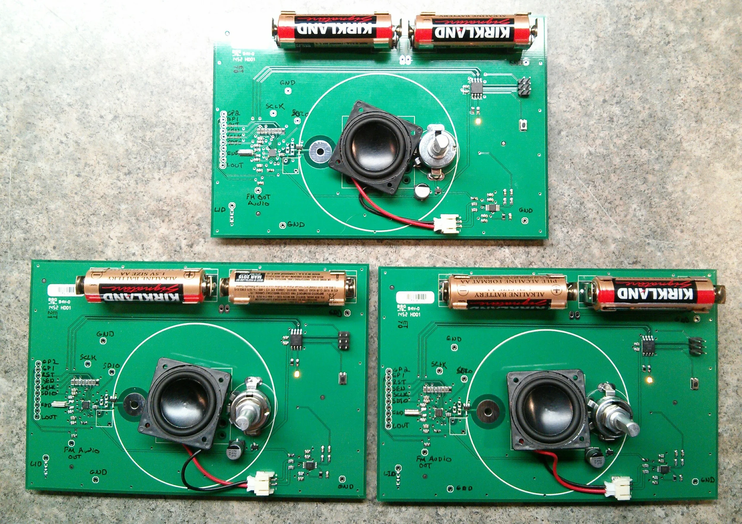 Andy got right at testing the boards for basic functionality. 