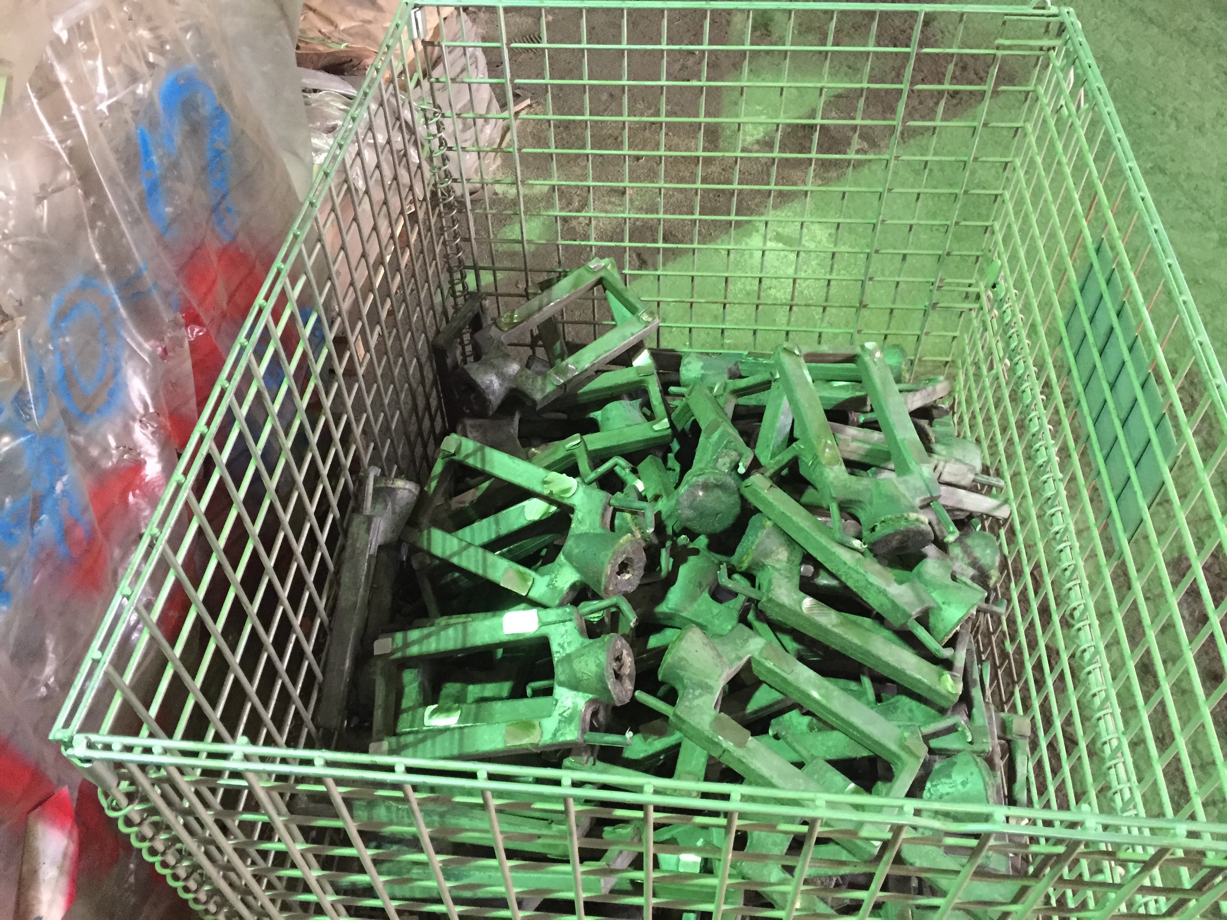 Tree scraps. Once the trees are cast, the sprues are discarded and recycled.