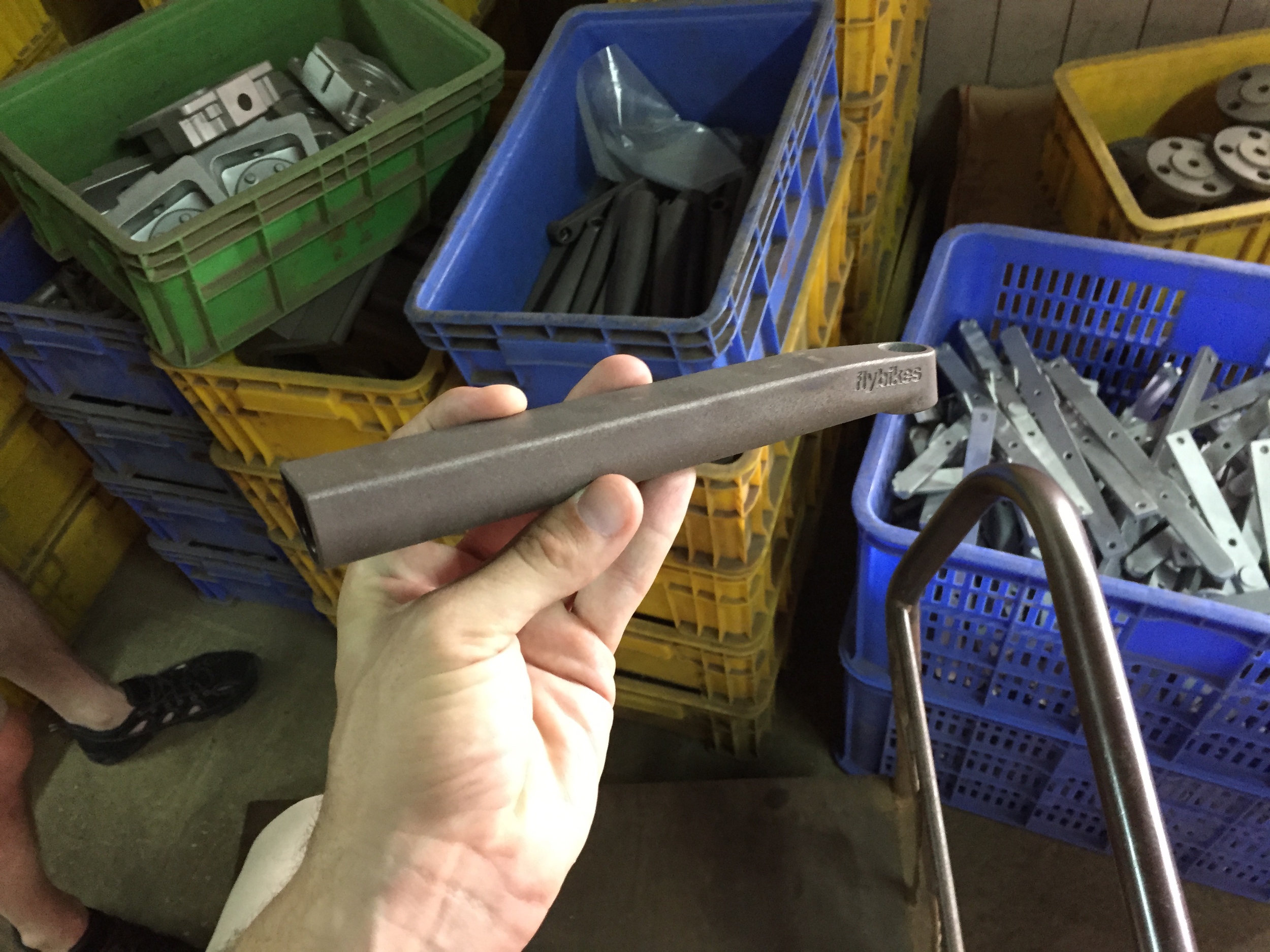 Cast crank arms.
