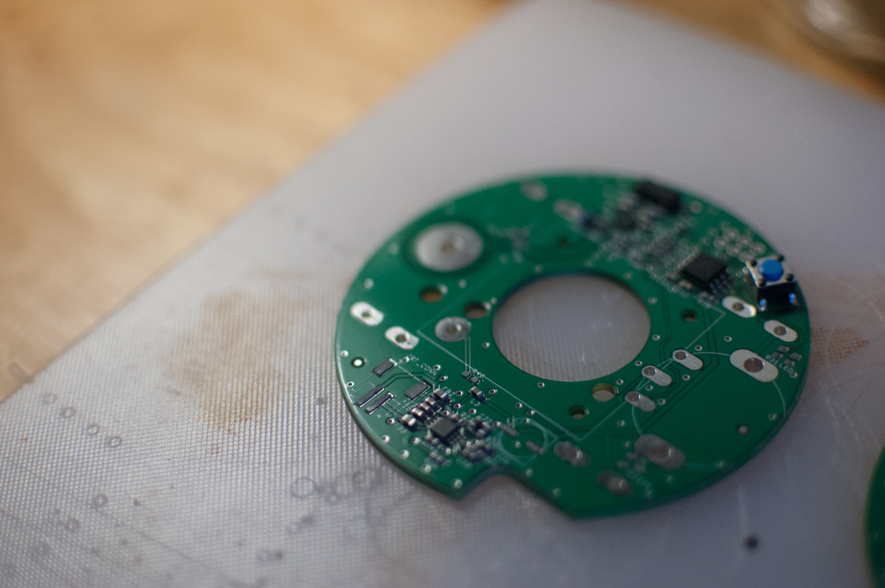 Our new amplifier, a TI&nbsp;TPA6203A1, is towards the bottom of this board.