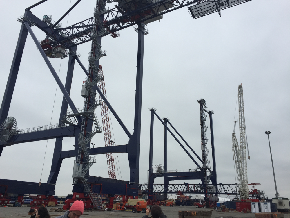  GCT is assembling two new container cranes now. 