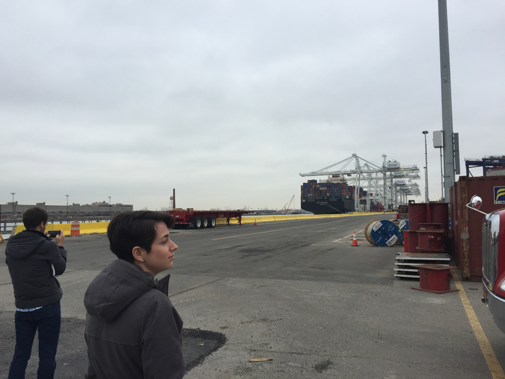  The vessel loading area. 