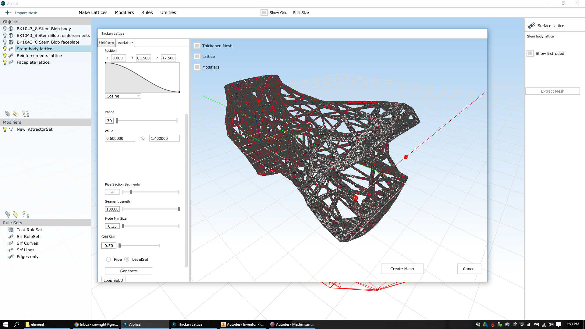 Lattice design workflow, part 3: Integrating full mechanical features ...