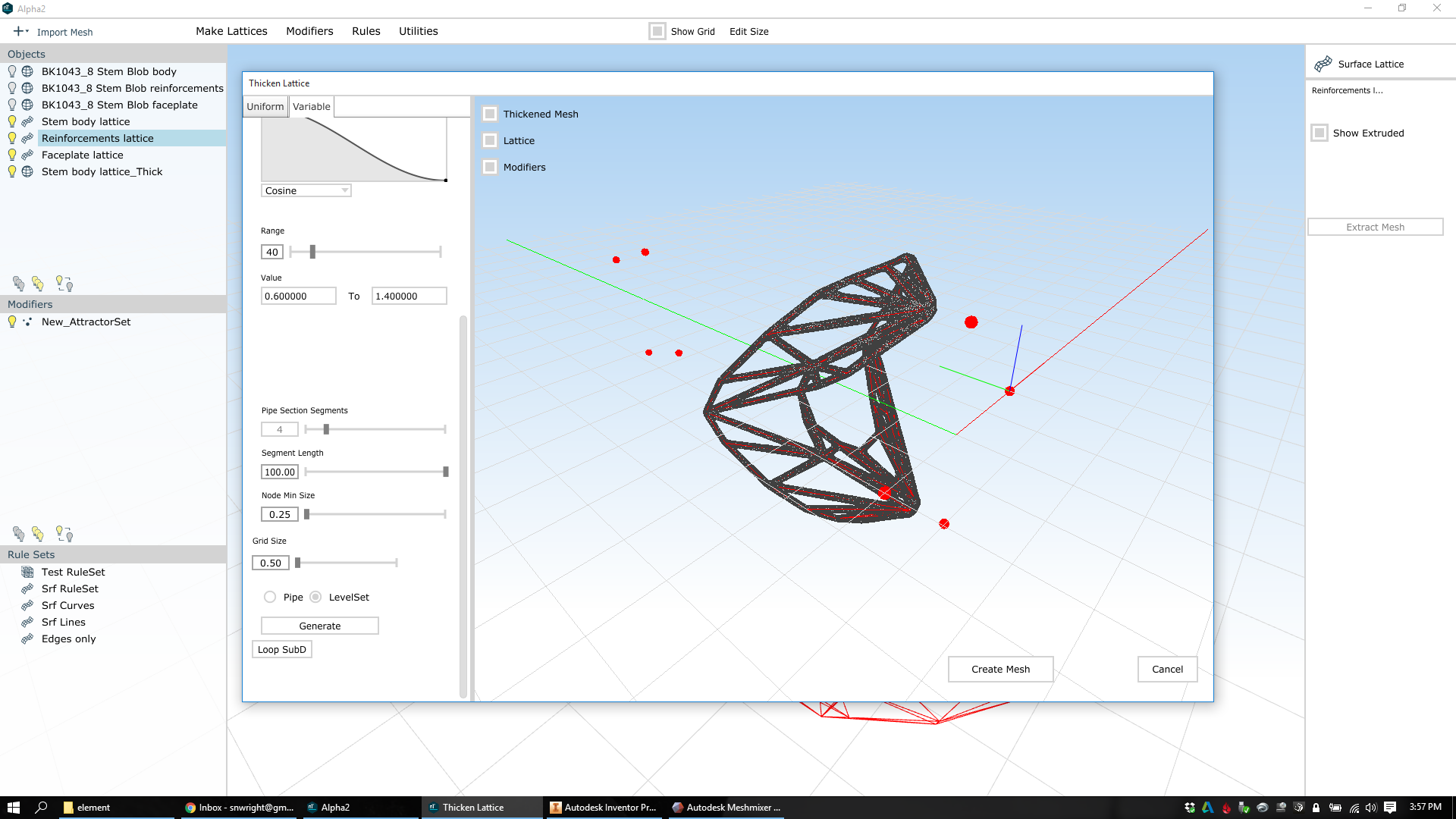 Lattice Interface Lattice design workflow, part 3: Integrating full mechanical features ...