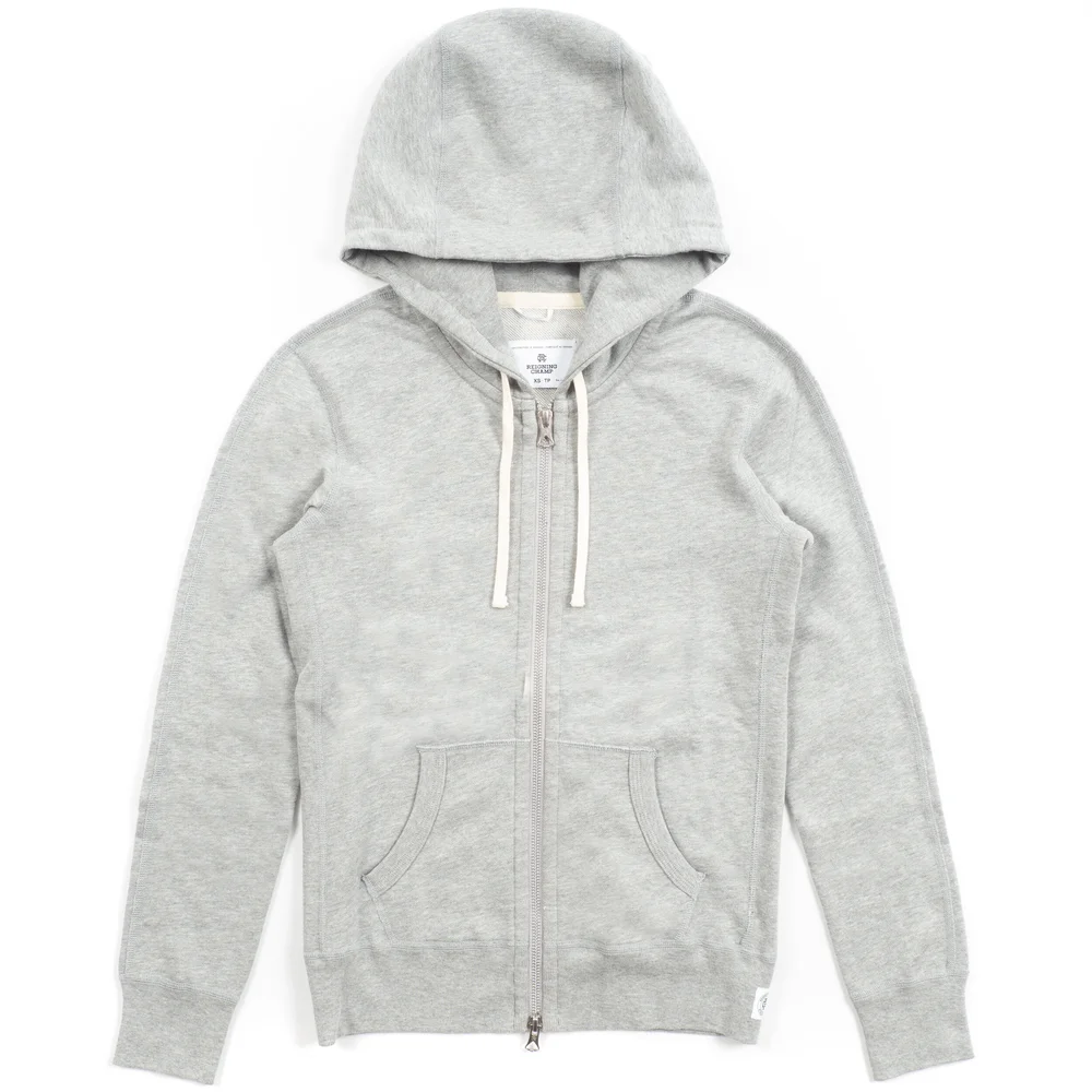 Reigning Champ Women's Lightweight Terry Zip Hoodie - Heather Grey — GERHARD