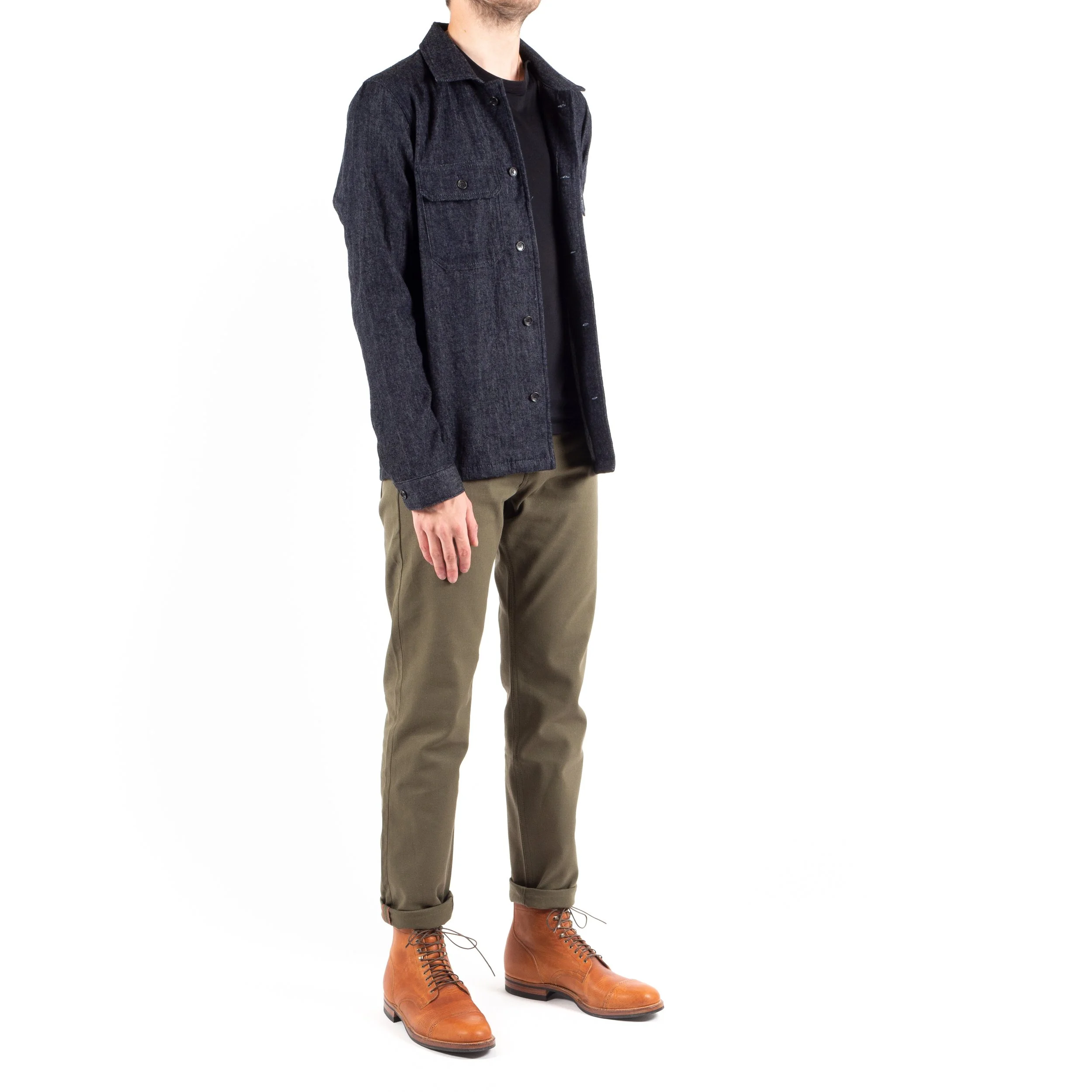 Army Green Duck Canvas Selvedge 