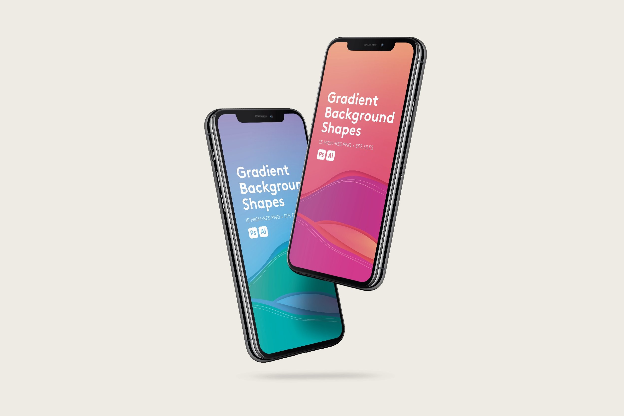Colorful Gradient Background Shapes