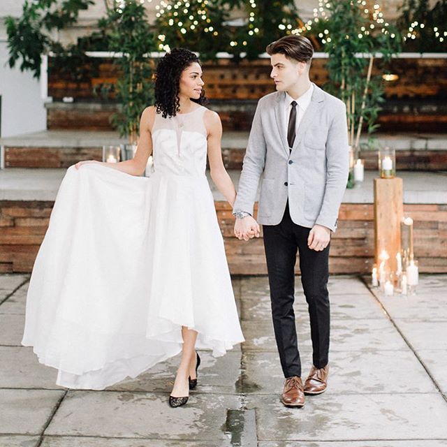 Northwest modern. Such a stylish duo captured by @eden.willow. #lostinegown