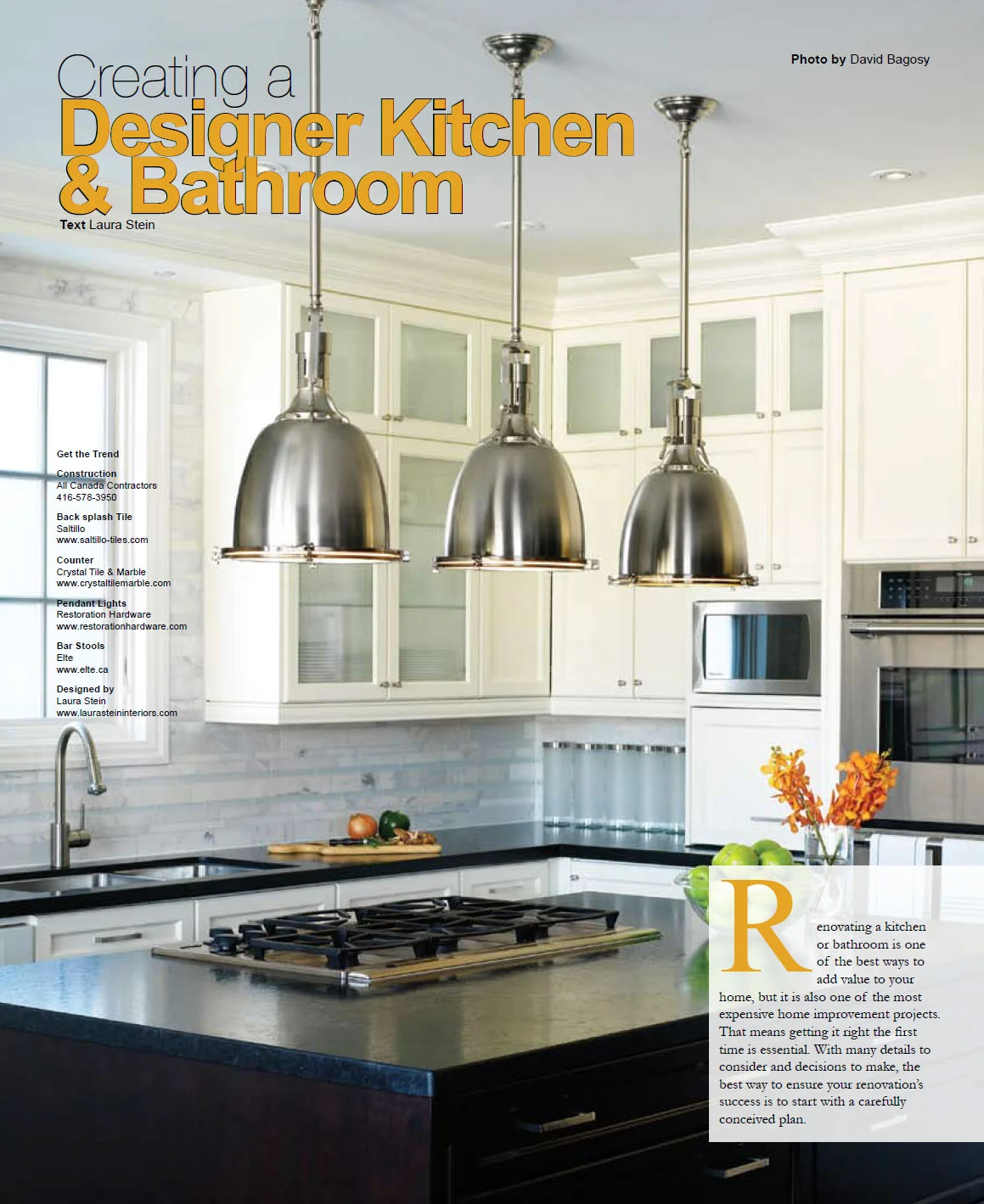 Canadian Home Trends, Laura Stein Interiors, kitchen design, bathroom design