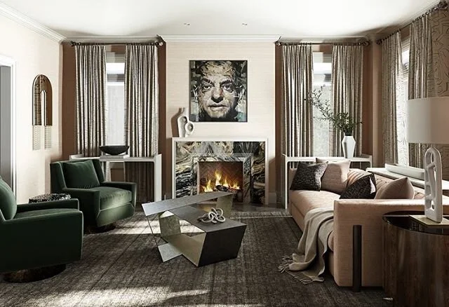 This rendering is for a living room and dining room we designed that haven't gone into production just yet. I wanted the space to feel warm, sophisticated and contemporary - edgy, but feminine at the same time. Renderings are one of the ways we communicate our designs. It helps clients visualize what their space will look like before it goes into production. Swipe for a sneak peek at a custom piece I designed for this room that will be available for purchase on our website soon! DM me for info and advance orders.⁠⠀
⁠⠀
Design by @laurasteininteriors⁠⠀
⁠⠀
#laurasteininteriors #luxuryinteriors #luxurydesign #torontodesigner #torontointeriors #torontolife #custominteriors #customdesign #livingspaces