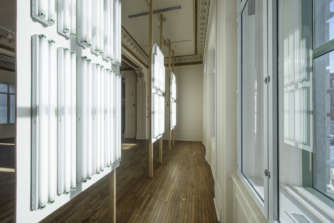 Daylight 11:06 (2015), vue d'installation, Musée des beaux-arts de Sherbrooke. Photo: François Lafrance