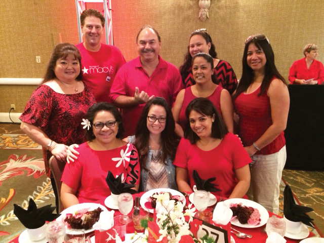 Front Row, L to R: Desiree Lopes, Tia Hanchett and Corie Leal. Back Row, L to R: JoAnn Inamasu, Brian Bormet (State DOT Airports), Marvin Moniz (State DOT Airports), Michele Souza, Michelle Arcangel and Kolyne Cabanas.