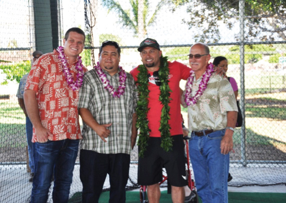 L to R: Chad Goodfellow, Edward Roybal, Shane Victorino, and Stephen Leis.