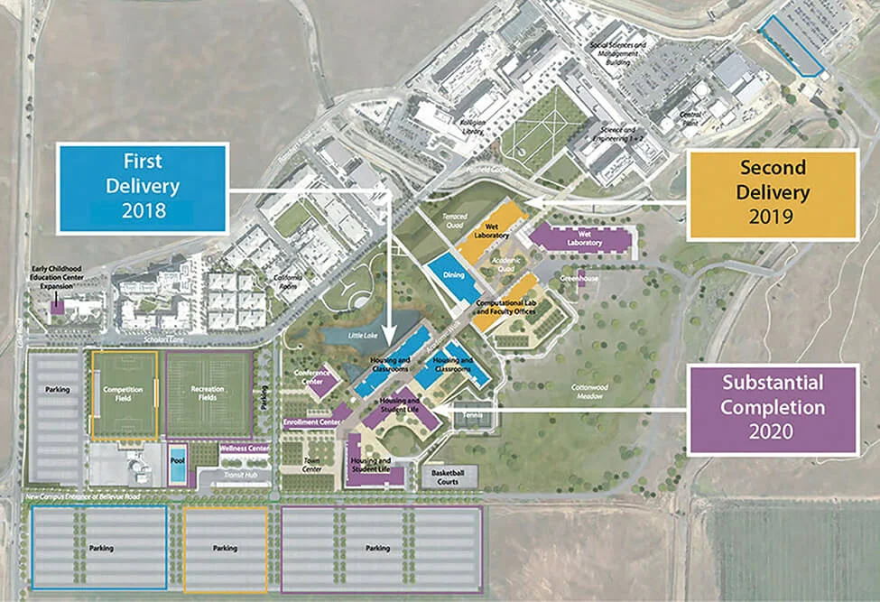 Map showing UC Merced facilities expansion.