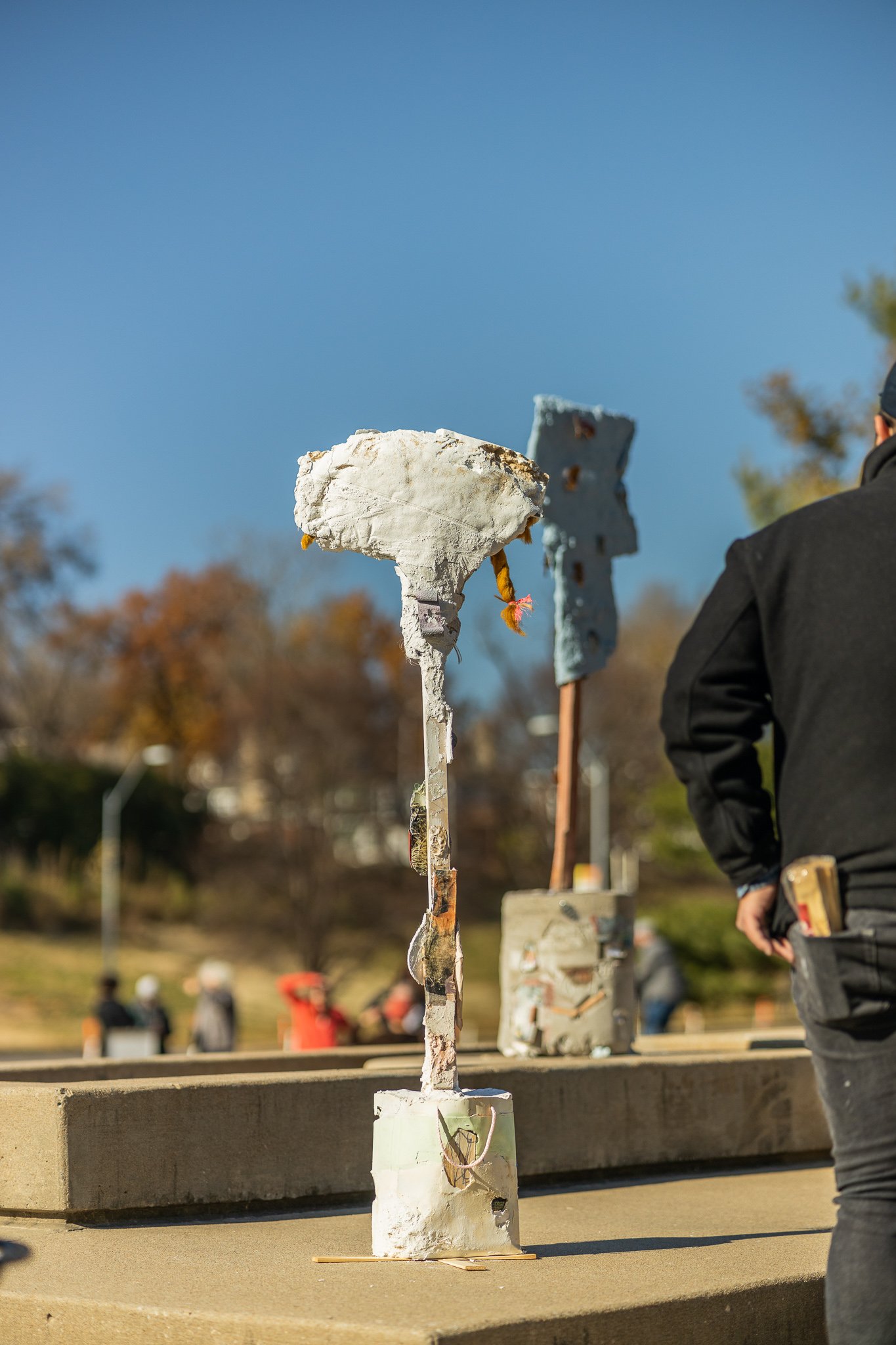  Detail shots of Andy Ozier + Andrew Ordonez’s ‘reconstructed scarecrows’ for Sapien at Site One. 