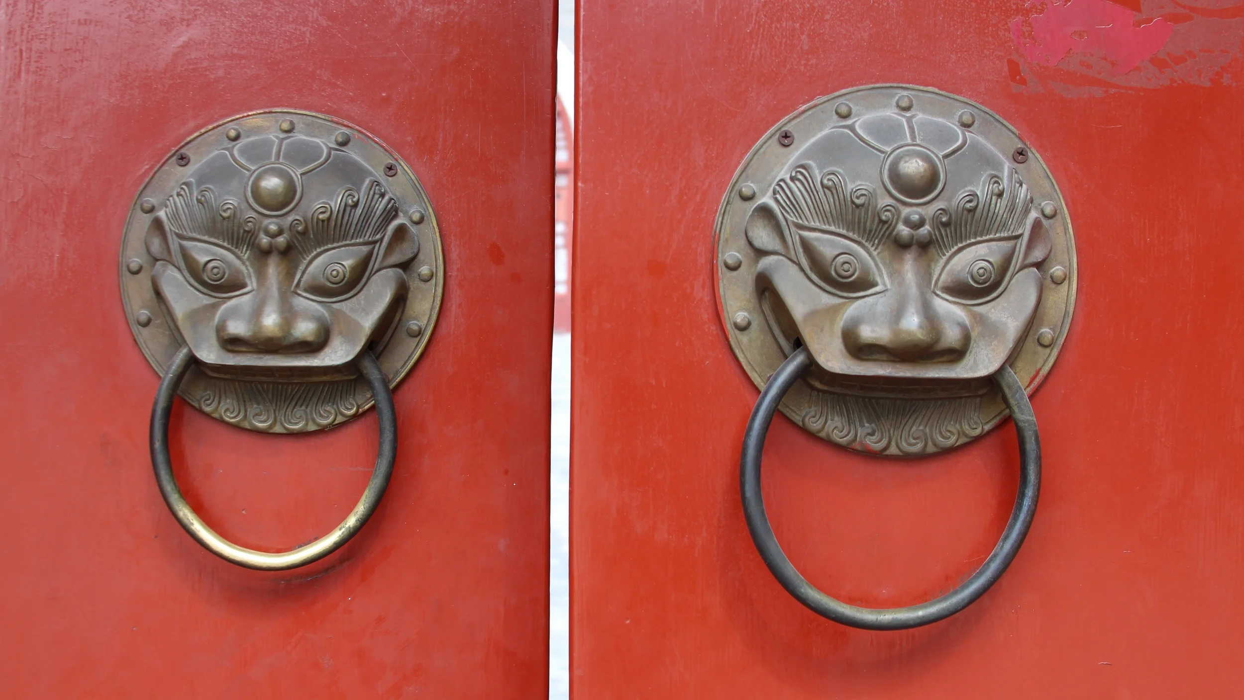 ...and these beautiful door pulls at the gate