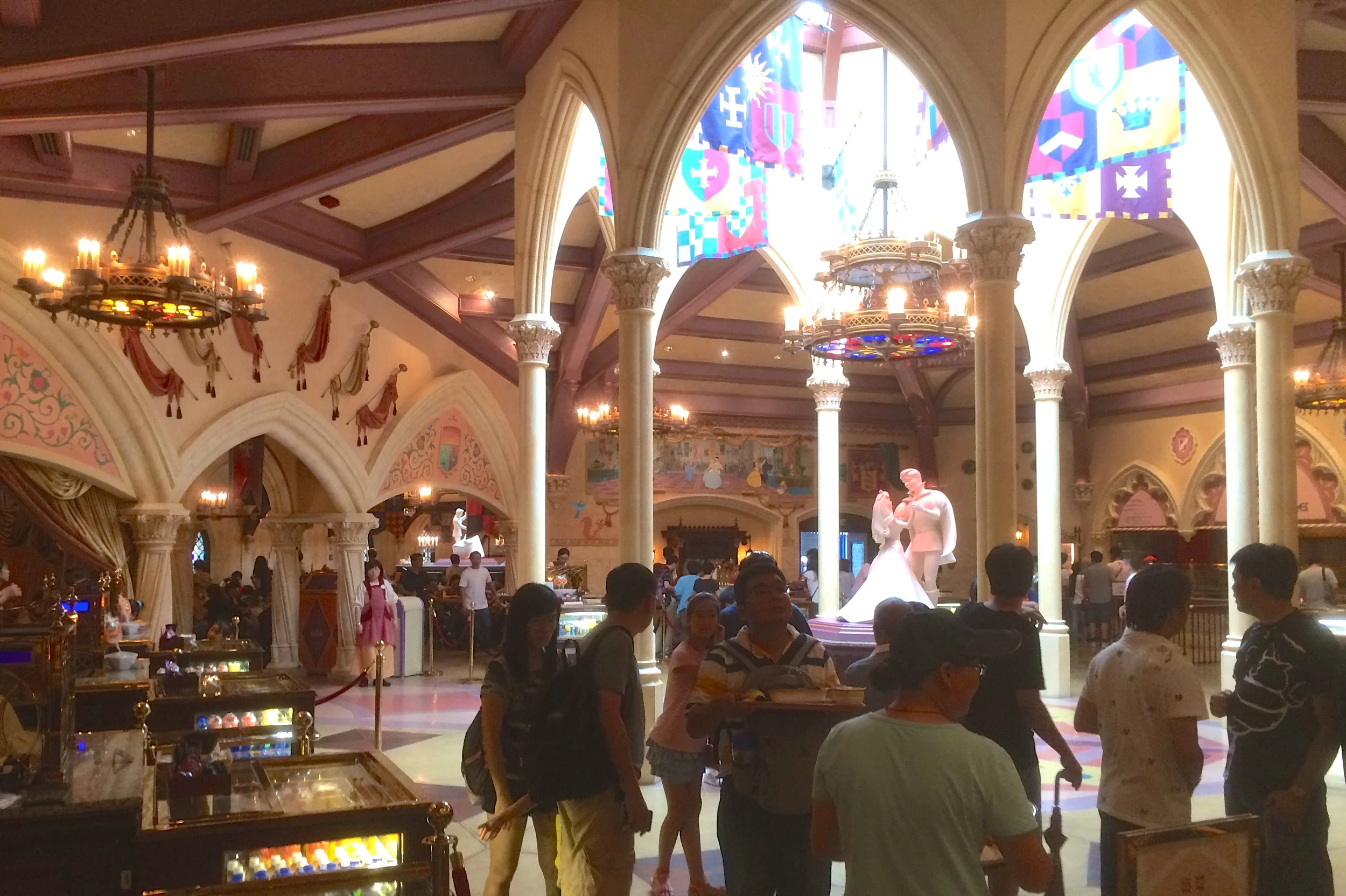 the atrium in the banquet hall.