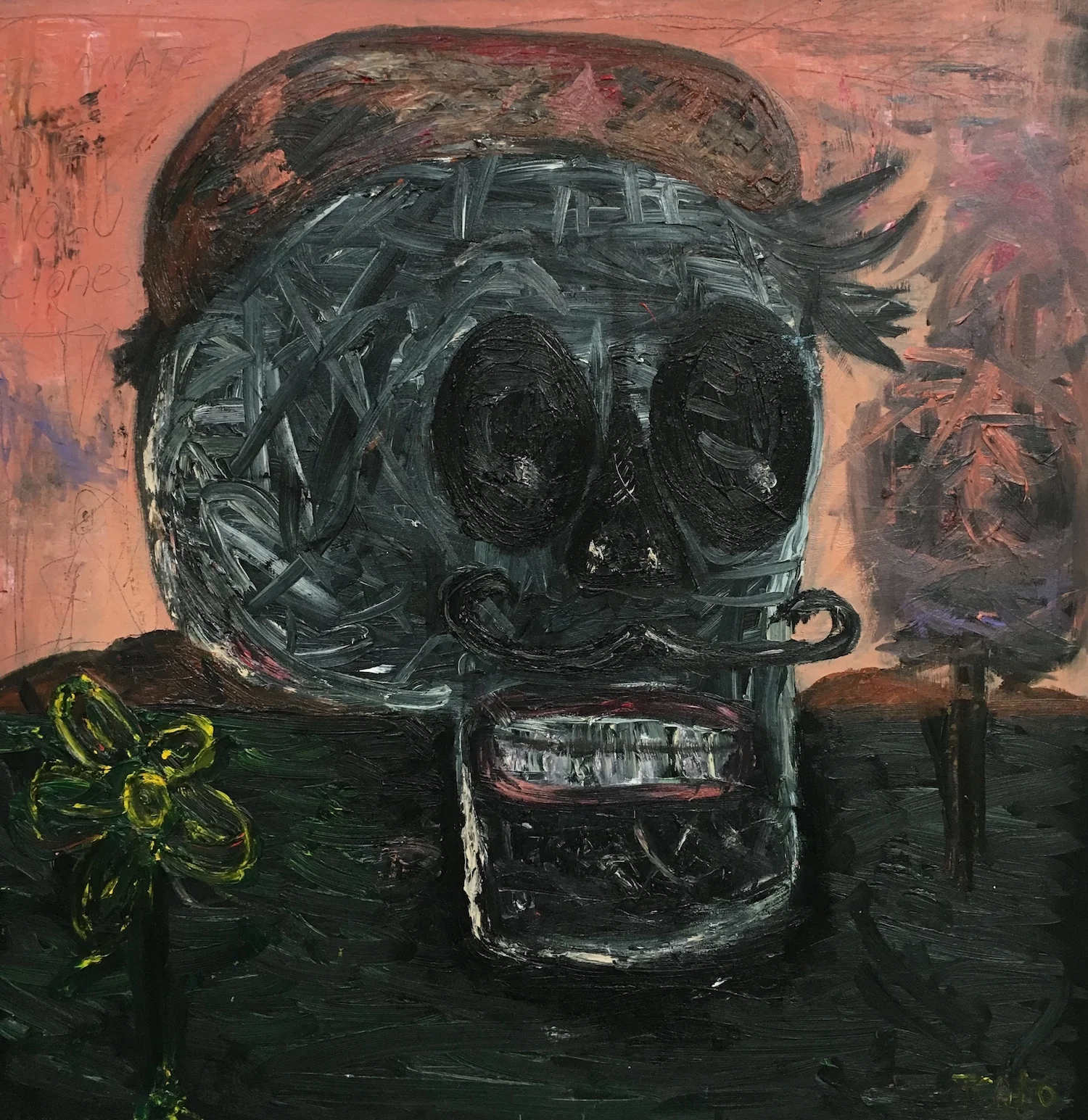 Untitled (black skull)