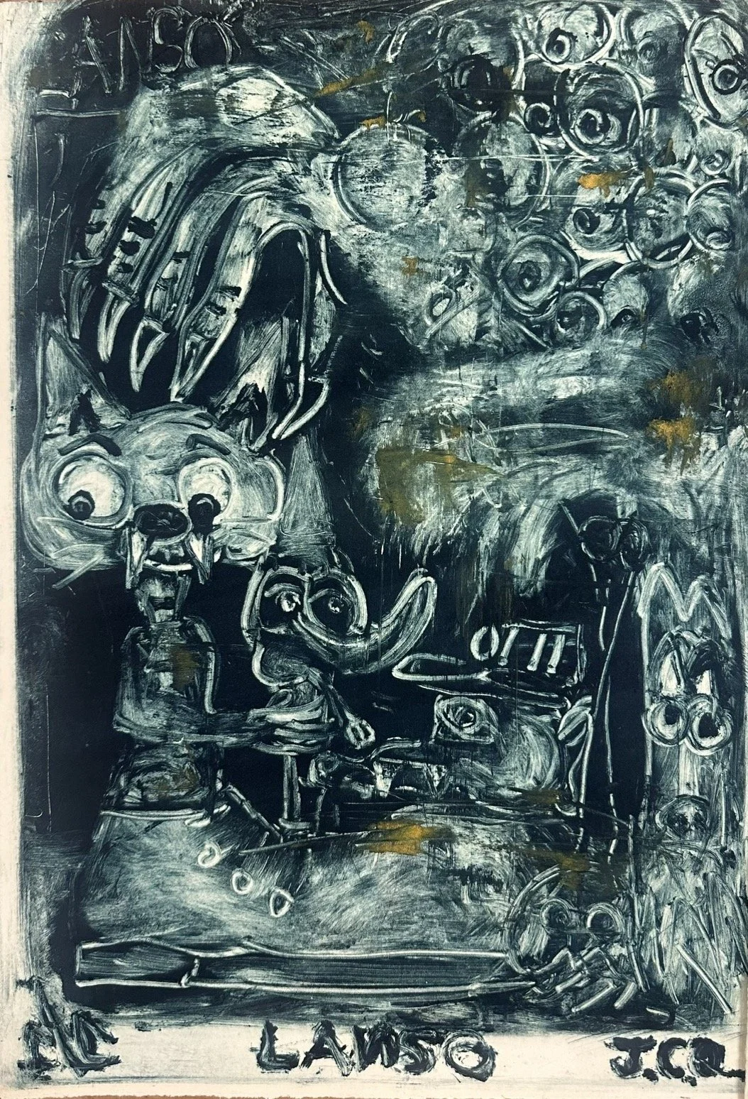 Fais DoDo vs. Cotillion Ball

 

 acrylic and oil pastel on canvas  30” x 40”  2023    