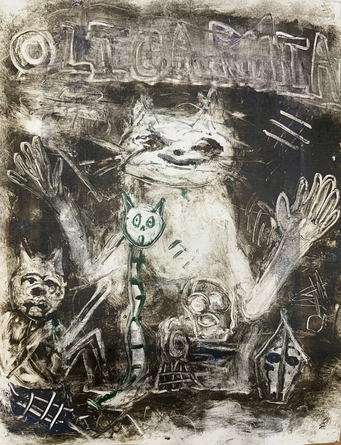 Fais DoDo vs. Cotillion Ball

 

 acrylic and oil pastel on canvas  30” x 40”  2023    