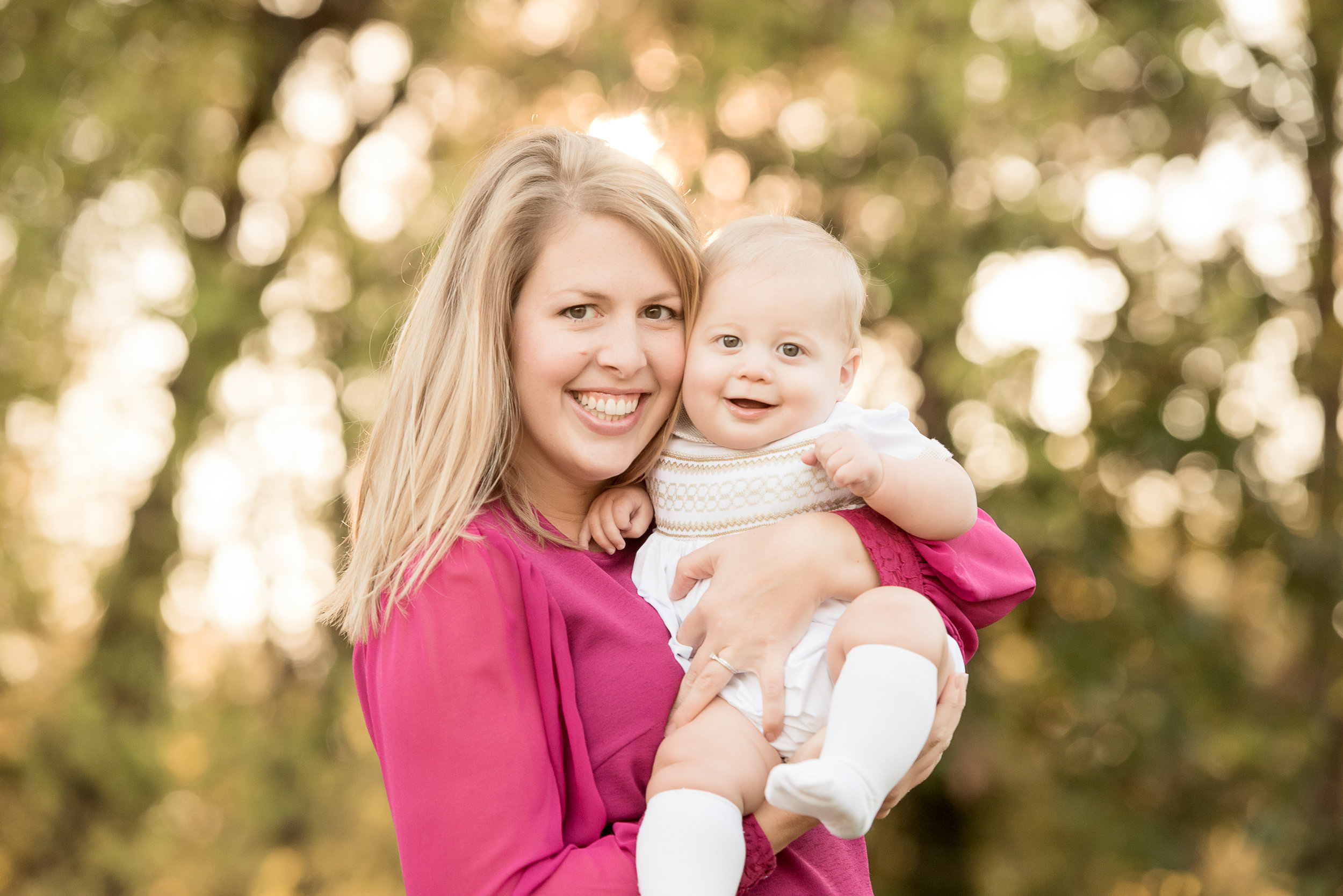 beautiful mom and baby bokeh