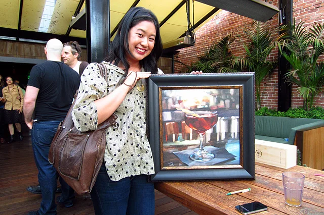  Jen Len had the winning bid for Matt Talbert's  With a Twist . 