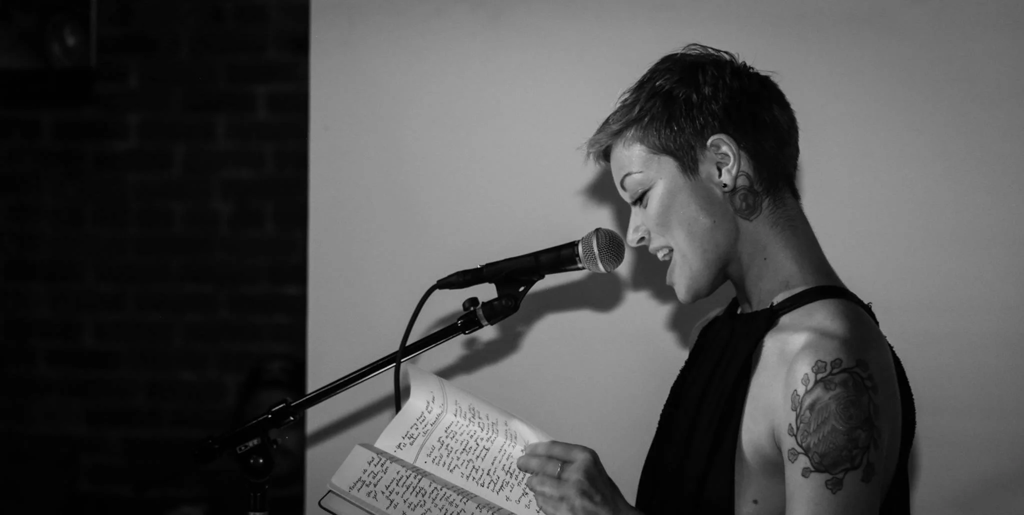 Anna Knudson moved the audience to tears with her spoken word | Photo by Eugene Lee