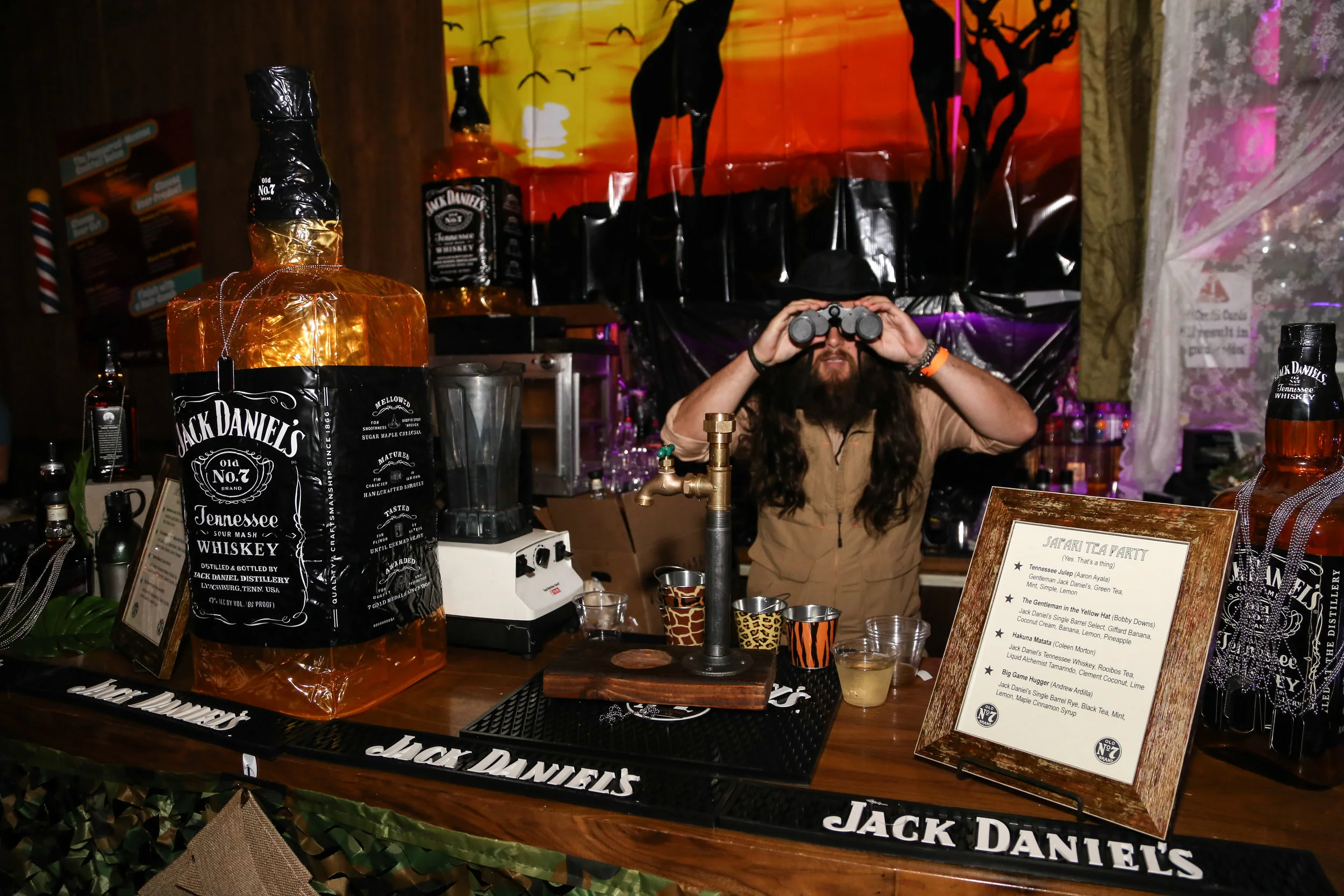The safari-themed Jack Daniel's bar at ABTG VI | Photo by Eugene Lee 