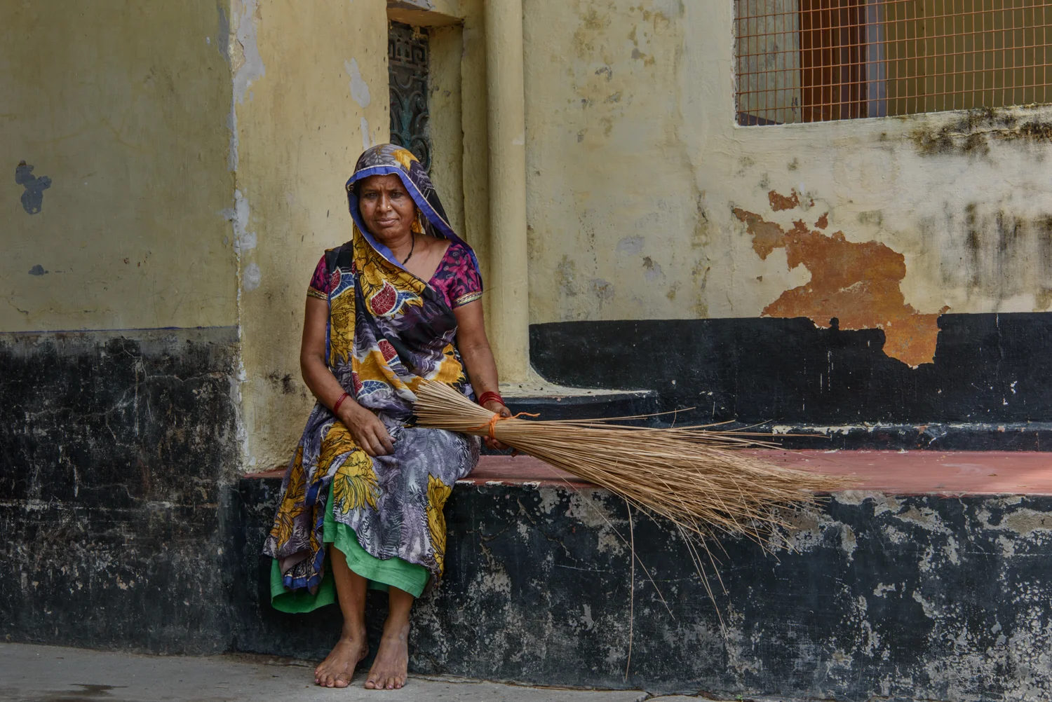 One of the maintenance workers at the Mumukshu Bhawan in Varanasi.
